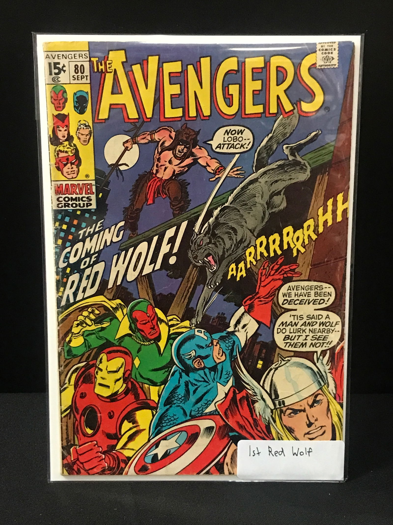 THE AVENGERS #80 1ST RED WOLF - MARVEL COMICS (1 of 1)