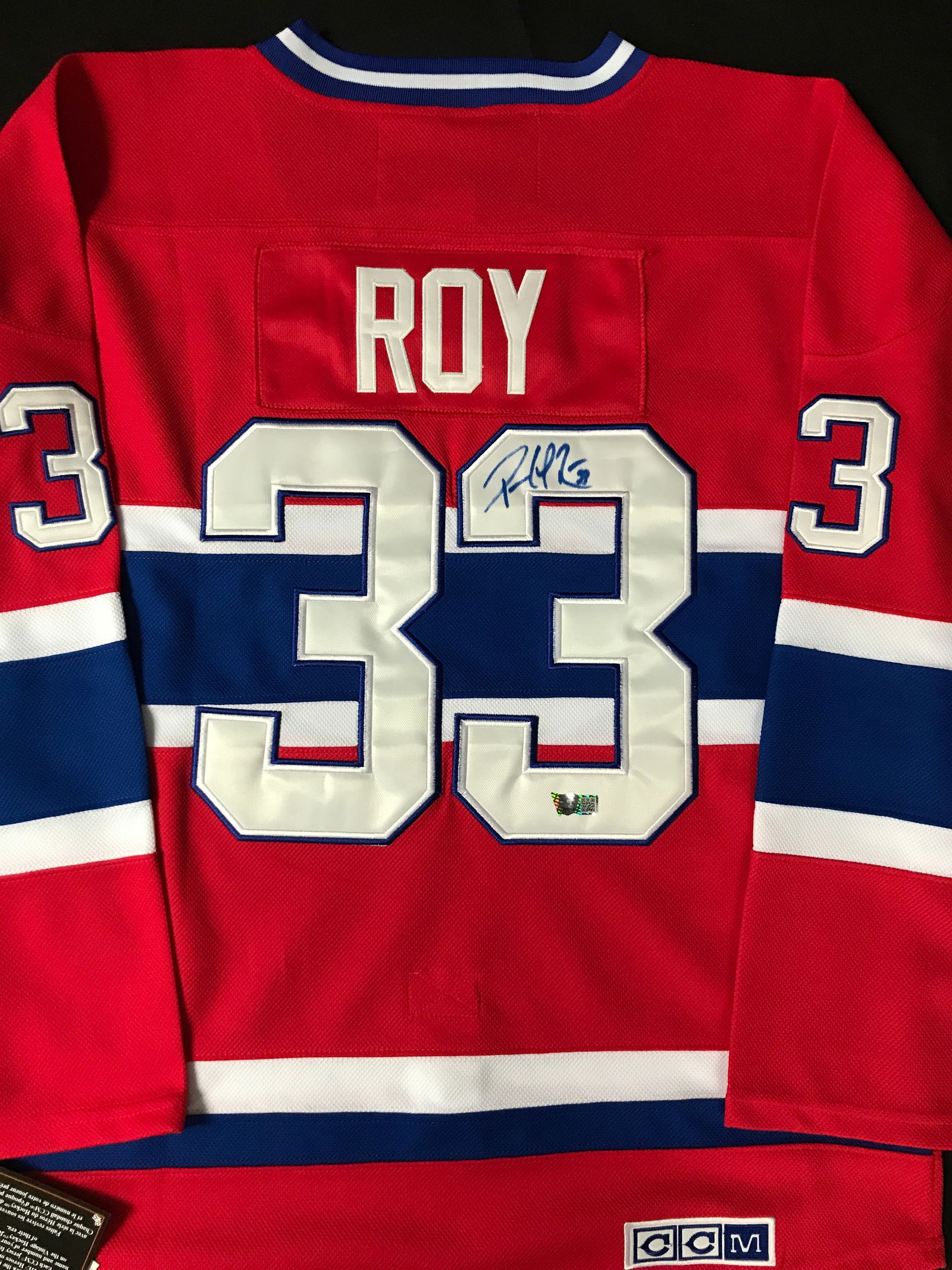 PATRICK ROY SIGNED AND INSCRIBED HOCKEY MONTREAL CANADIENS JERSEY - ACE COA (1 of 3)
