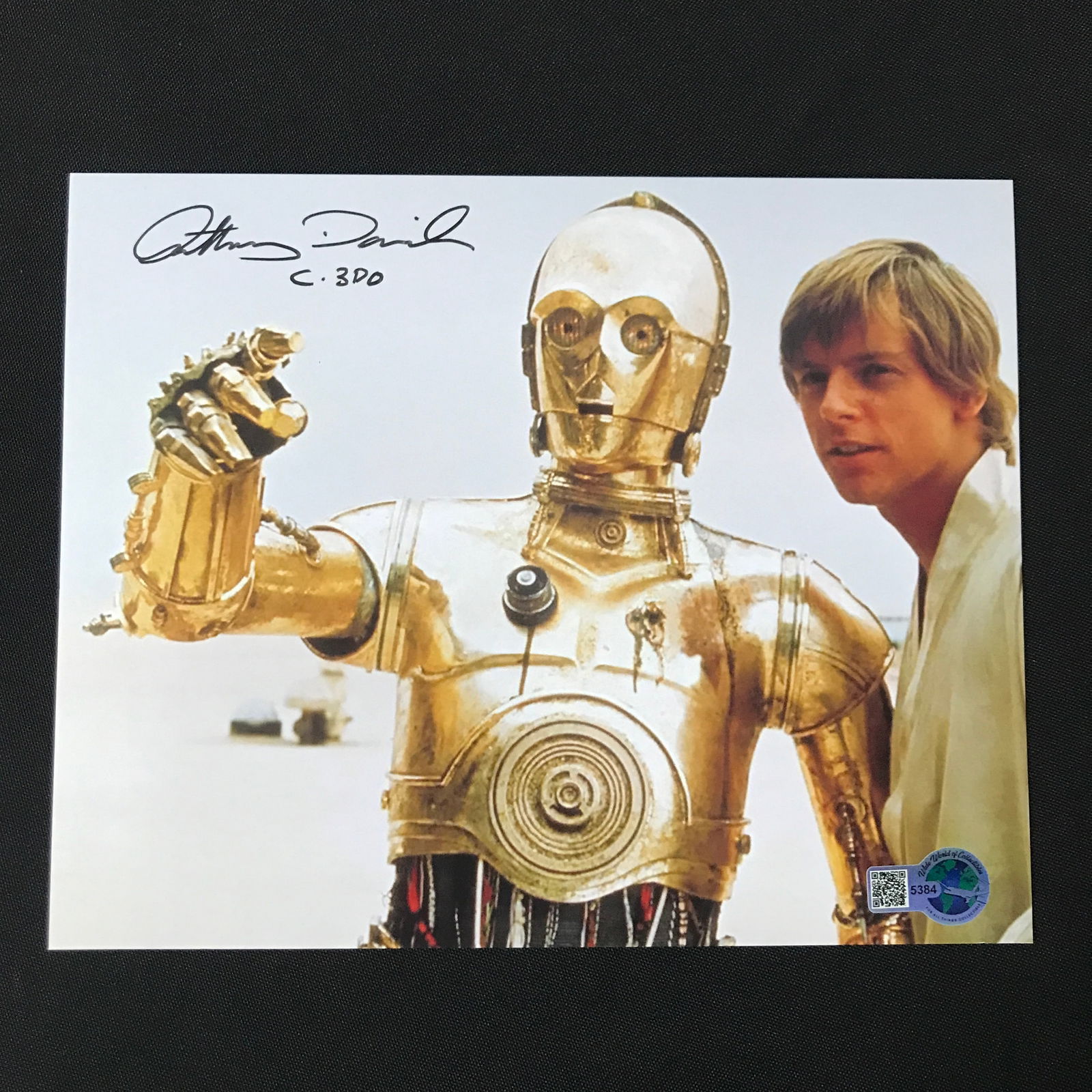 ANTHONY DANIELS SIGNED C3P0 Star Wars 8X10 - WWOC COA (1 of 1)
