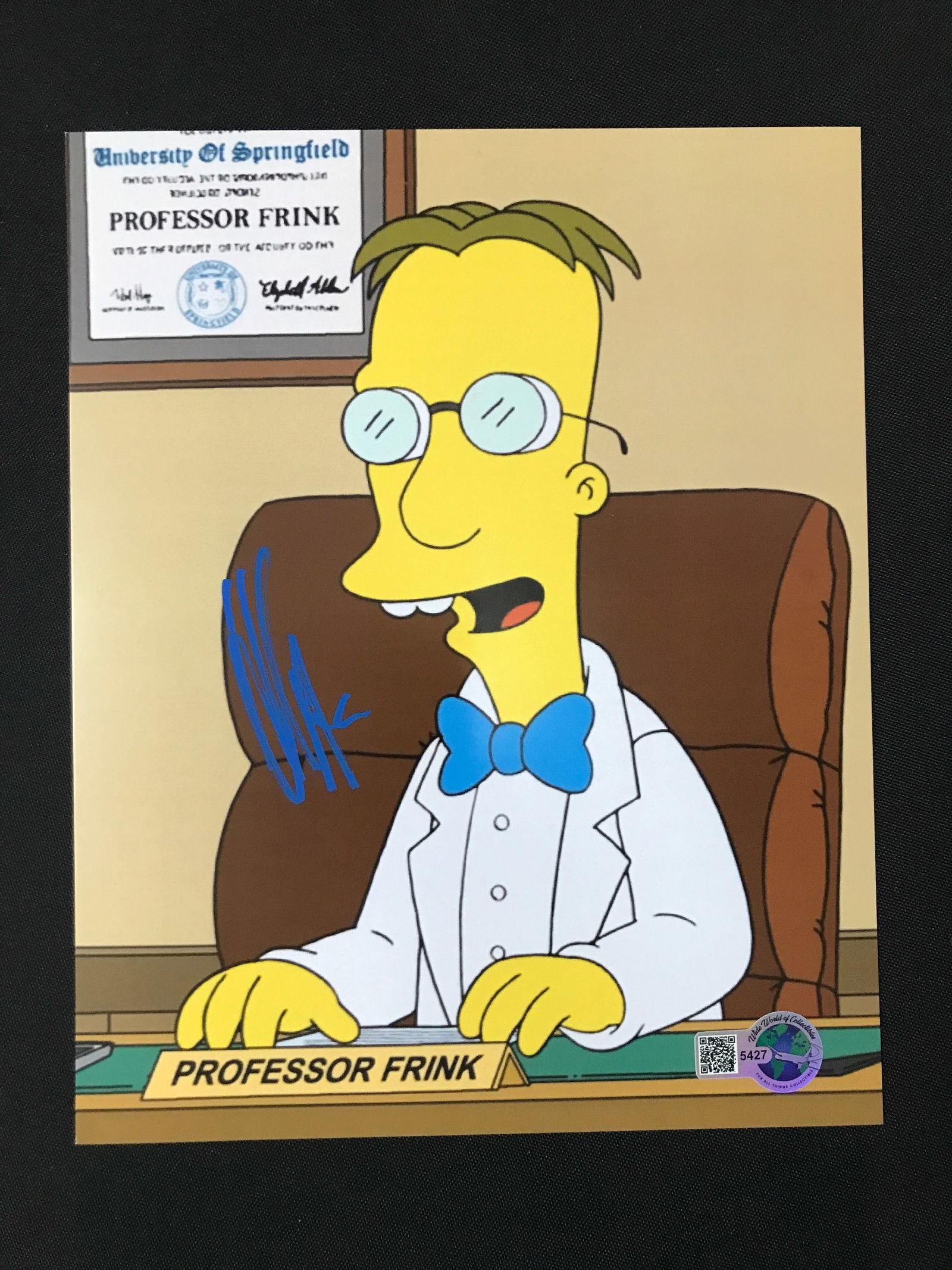 HANK AZaria SIGNED SIMPSONS 8X10 - WWOC COA: Prices are in Canadian dollars