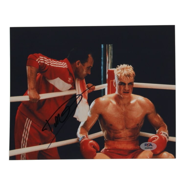 DOLPH LUNDGREN SIGNED ROCKY 8X10 - PSA COA: Prices are in Canadian dollars