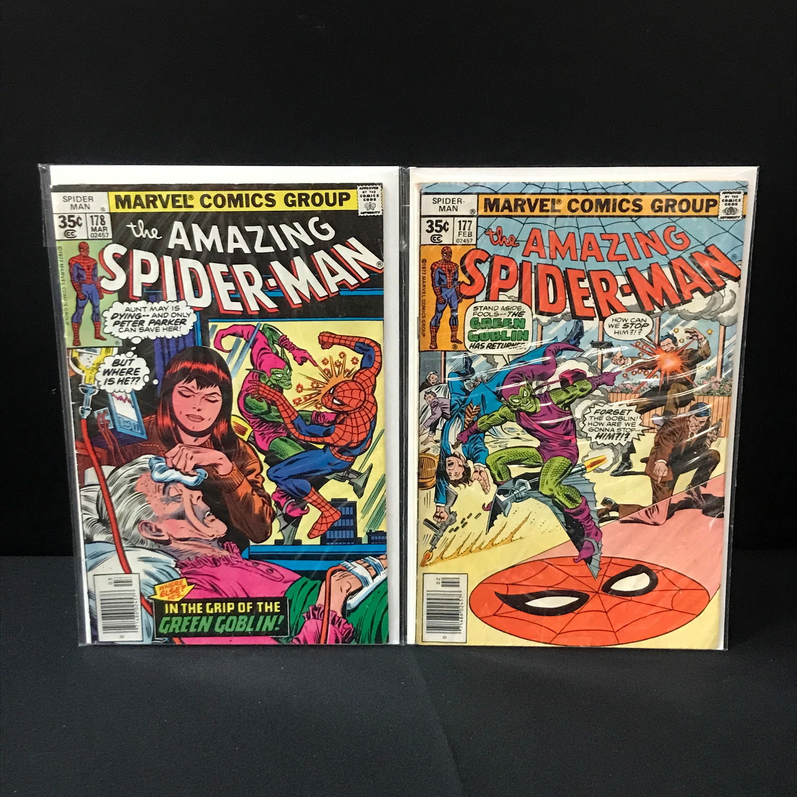 LOT OF 2 THE AMAZING SPIDERMAN COMICS #177-178 - MARVEL COMICS (1 of 1)
