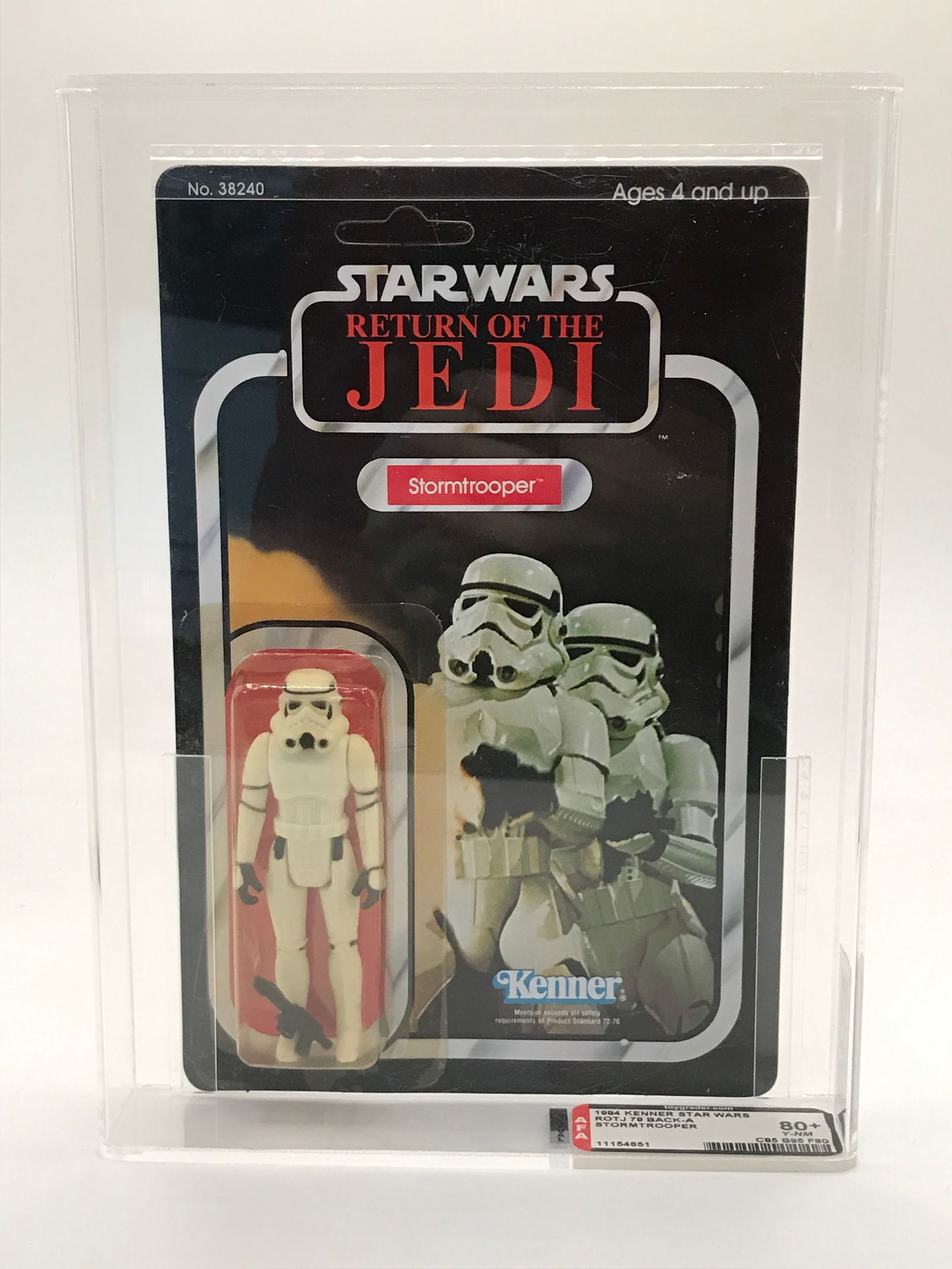AFA 80 GRADED RETURN OF THE JEDI STORMTROOPER ACTION FIGURE IN ORIGINAL PACKAGING. (1 of 3)