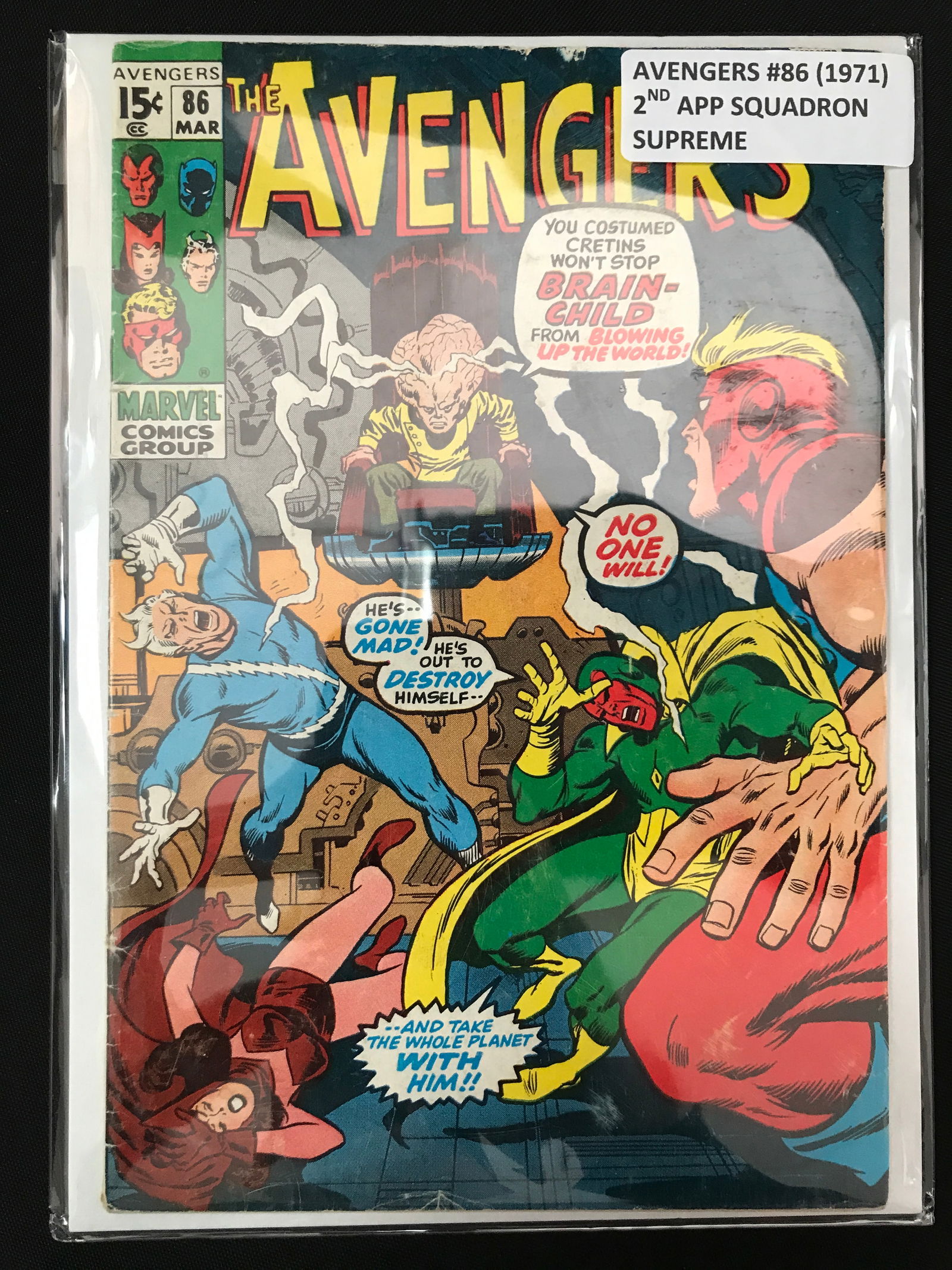 THE AVENGERS #86 (1971) 2ND APP SQUADRON SUPREME - MARVEL COMICS (1 of 1)