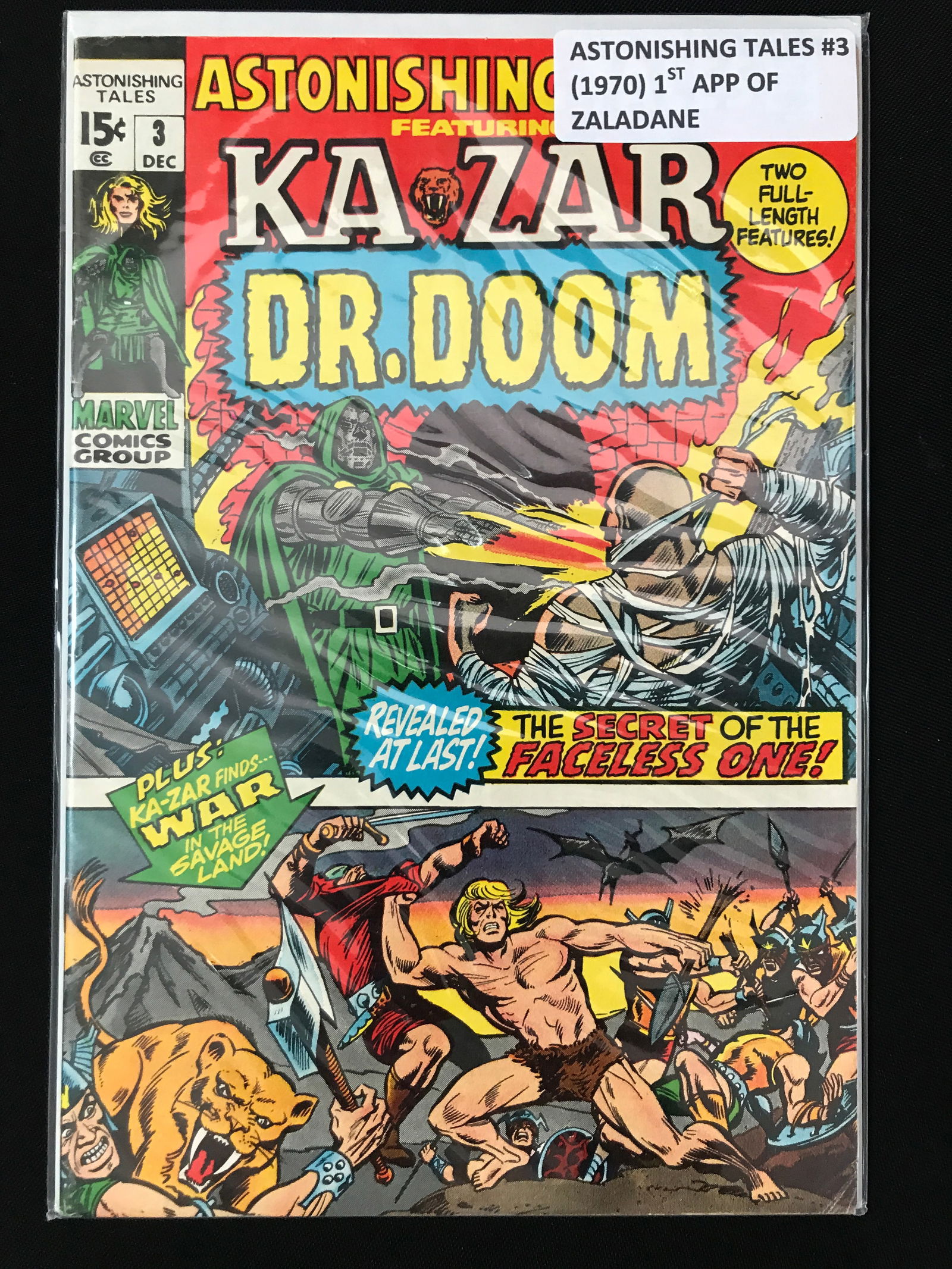 ASTONISHING TALES #3 (1970) 1ST APP OF ZALADANE - MARVEL COMICS (1 of 1)