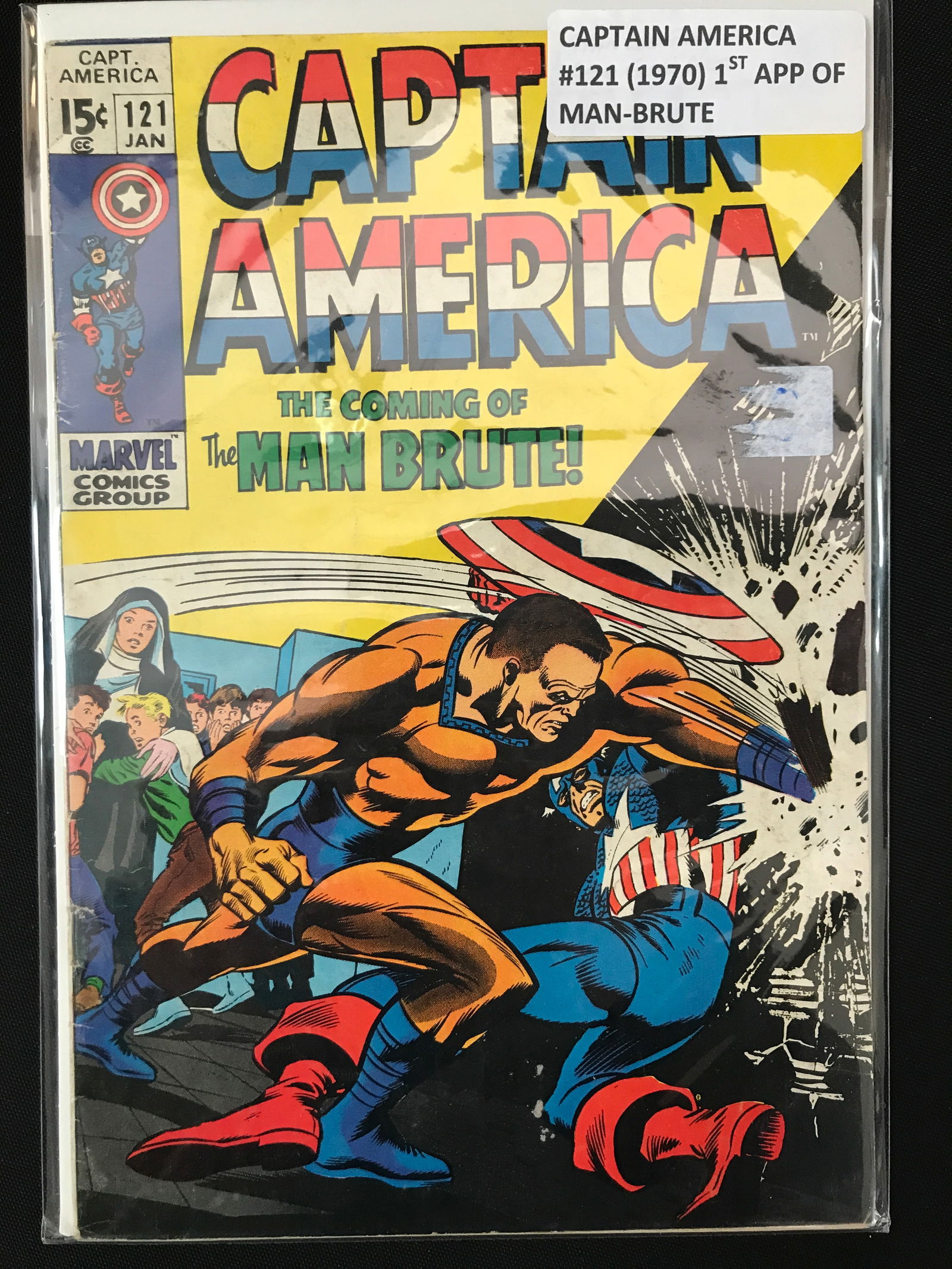 Captain America #121 (1970) 1ST APP OF MAN-BRUTE - MARVEL COMICS (1 of 1)