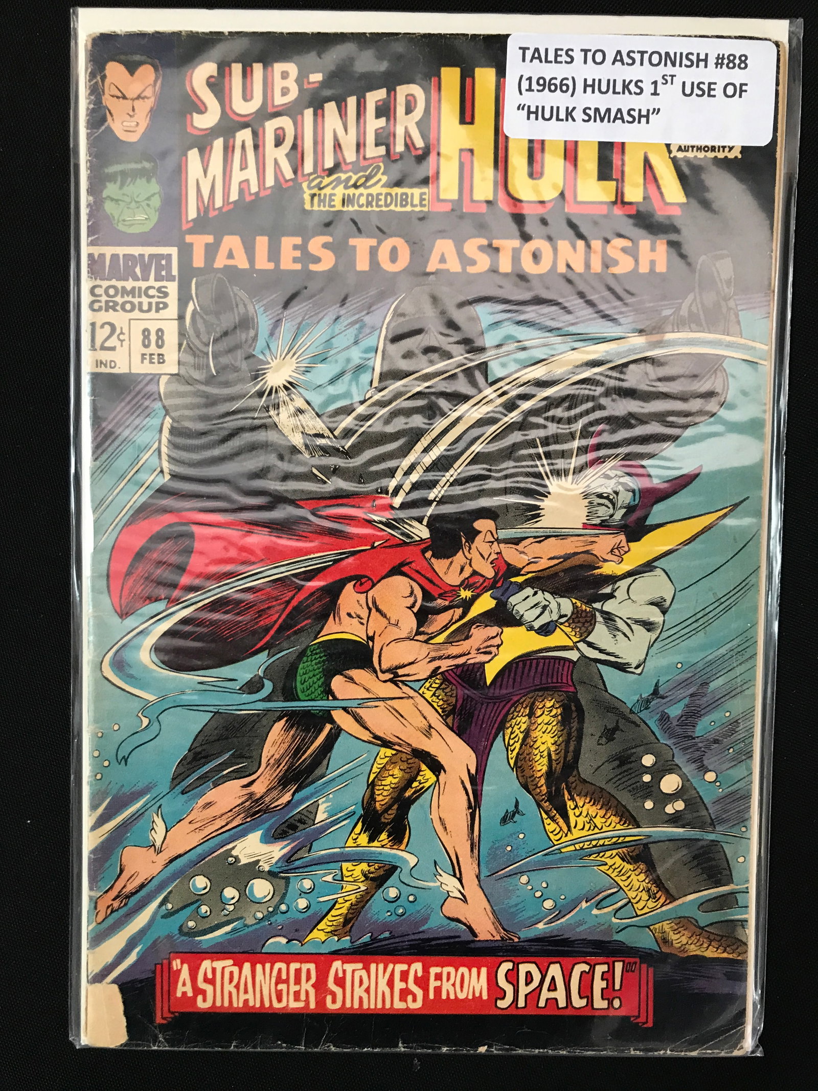 TALES TO ASTONISH #88 (1966) 1ST USE OF 'HULK SMASH' - MARVEL COMICS (1 of 1)