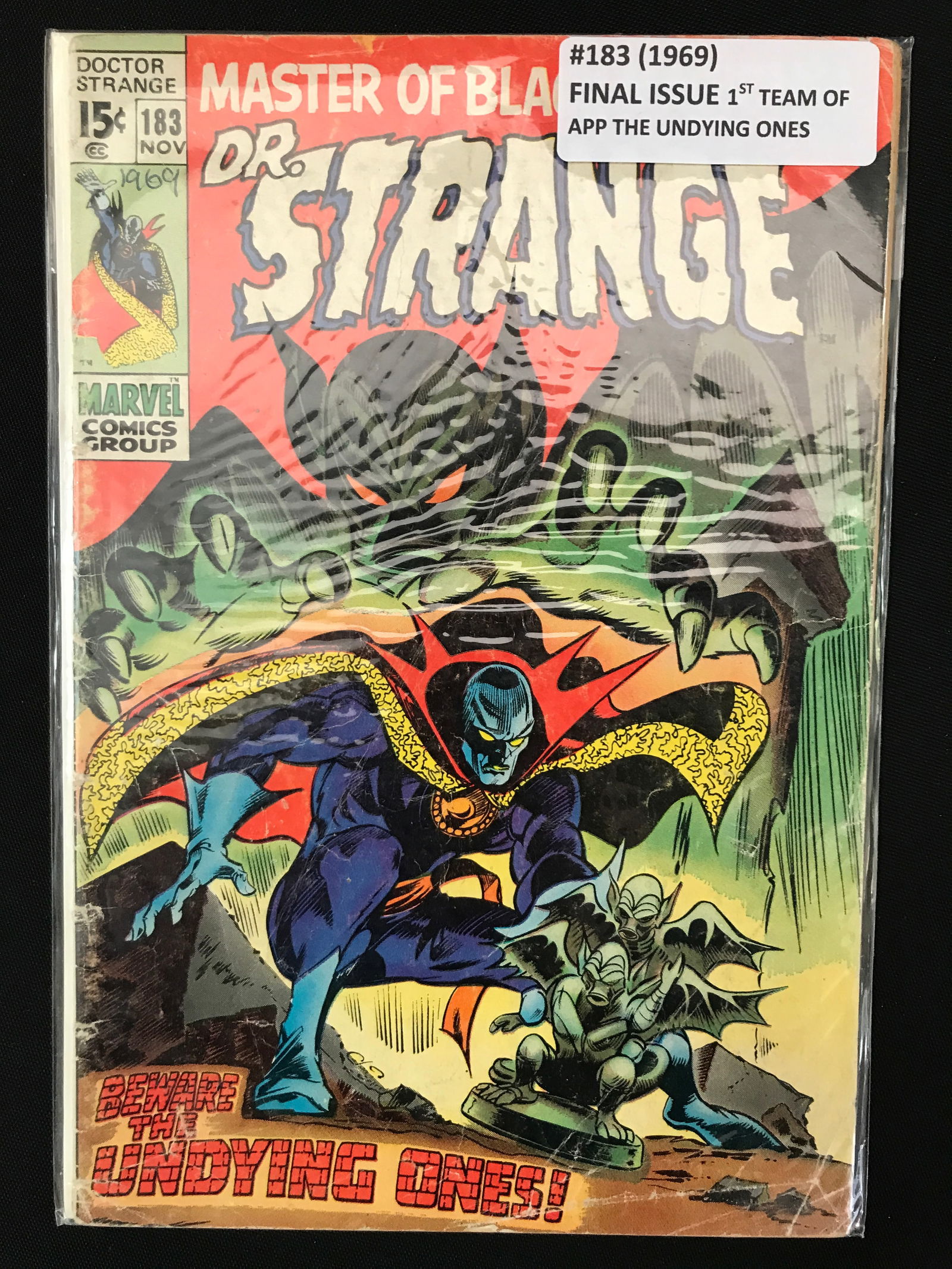DR. STRANGE #183 (1969) FINAL ISSUE 1ST TEAM APP OF THE UNDYING ONES - MARVEL COMICS (1 of 1)