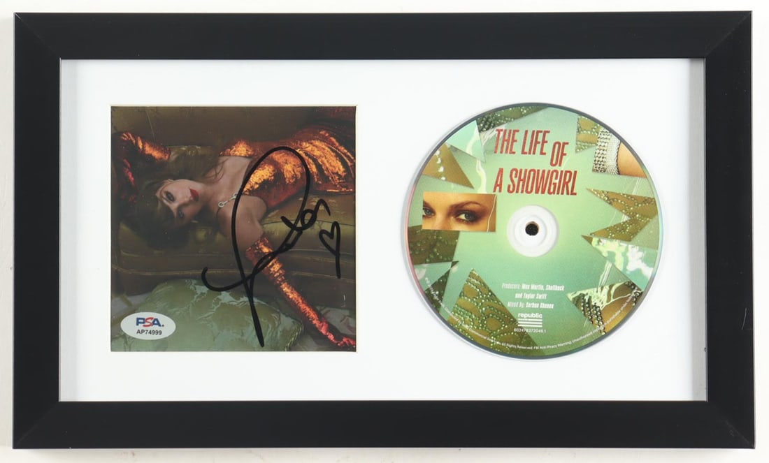 TAYLOr Swift SIGNED AND FRAMED CD SLEEVE PRESENTATION PIECE - PSA COA (1 of 1)