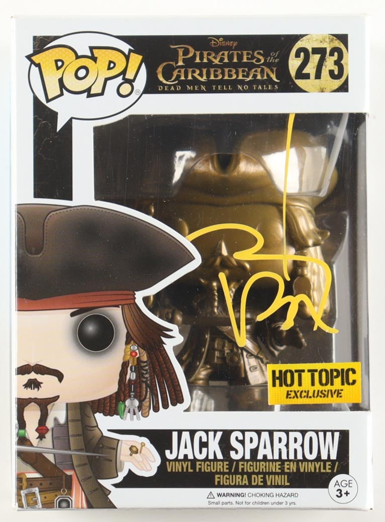 Johnny Depp SIGNED JACK SPARROW FUNKO POP - KB COA (FUNKO IS BELIEVED TO BE A REPLICA) (1 of 2)