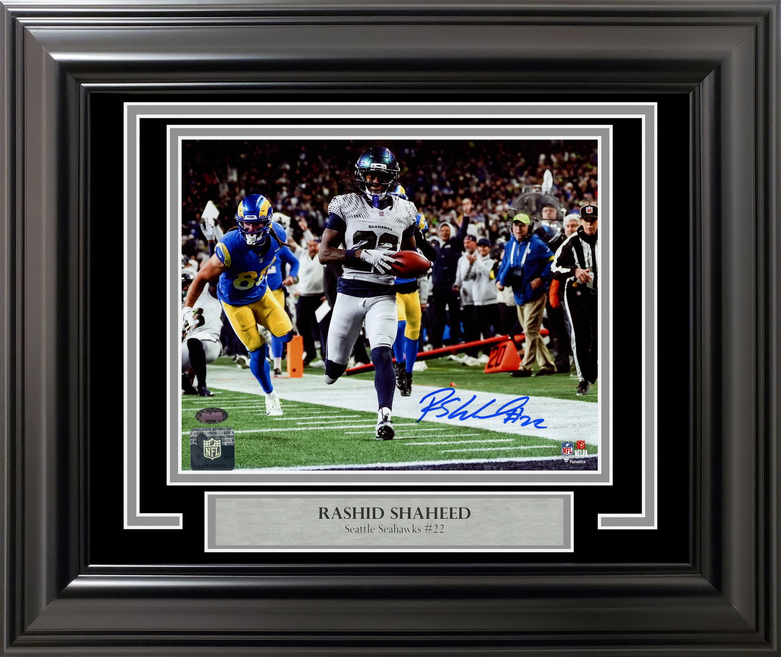 RASHEED SHAHID SIGNED AND FRAMED 8 X 10 PICTURE - FANATICS COA: Prices are in Canadian dollars