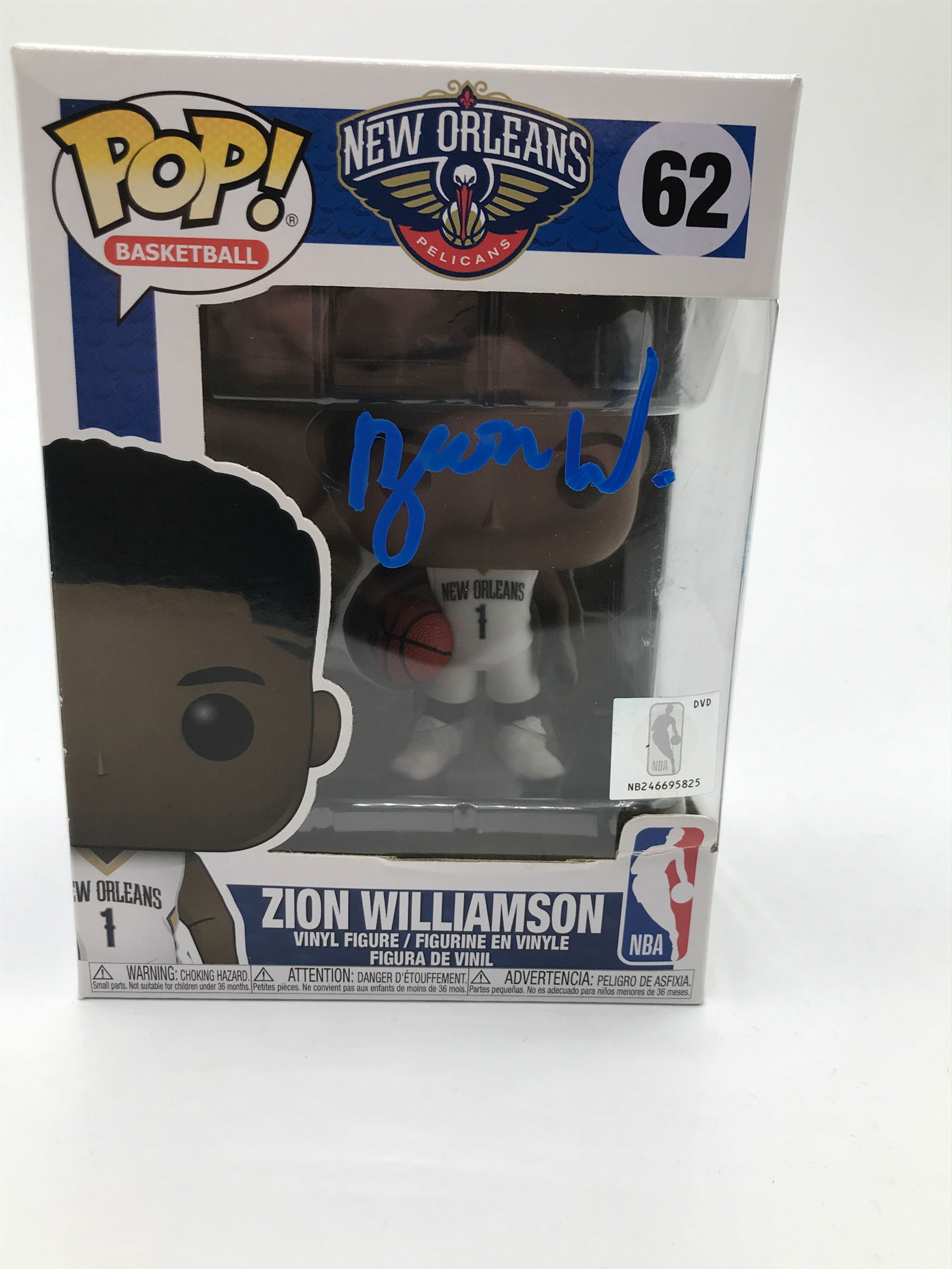 ZION WILLIAMSON SIGNED FUNKO POP - ACE COA (1 of 2)