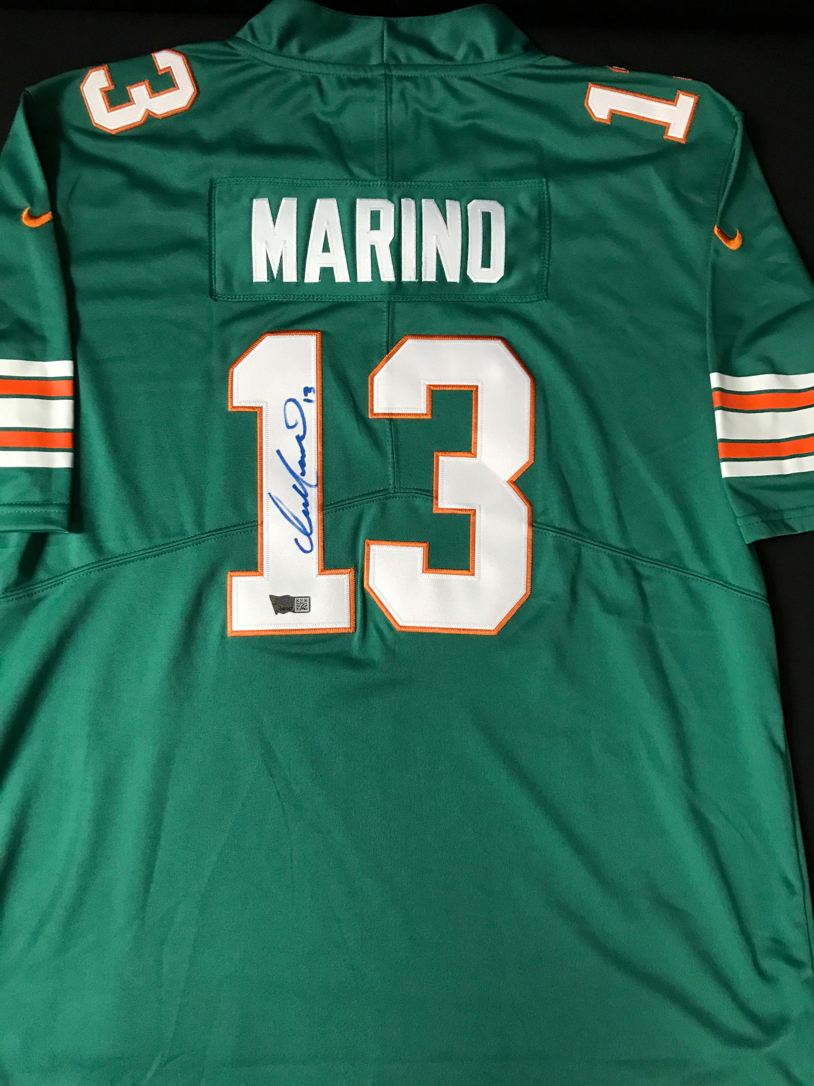 DAN MARINO SIGNED MIAMI DOLPHINS FOOTBALL JERSEY (ACE COA) (1 of 3)