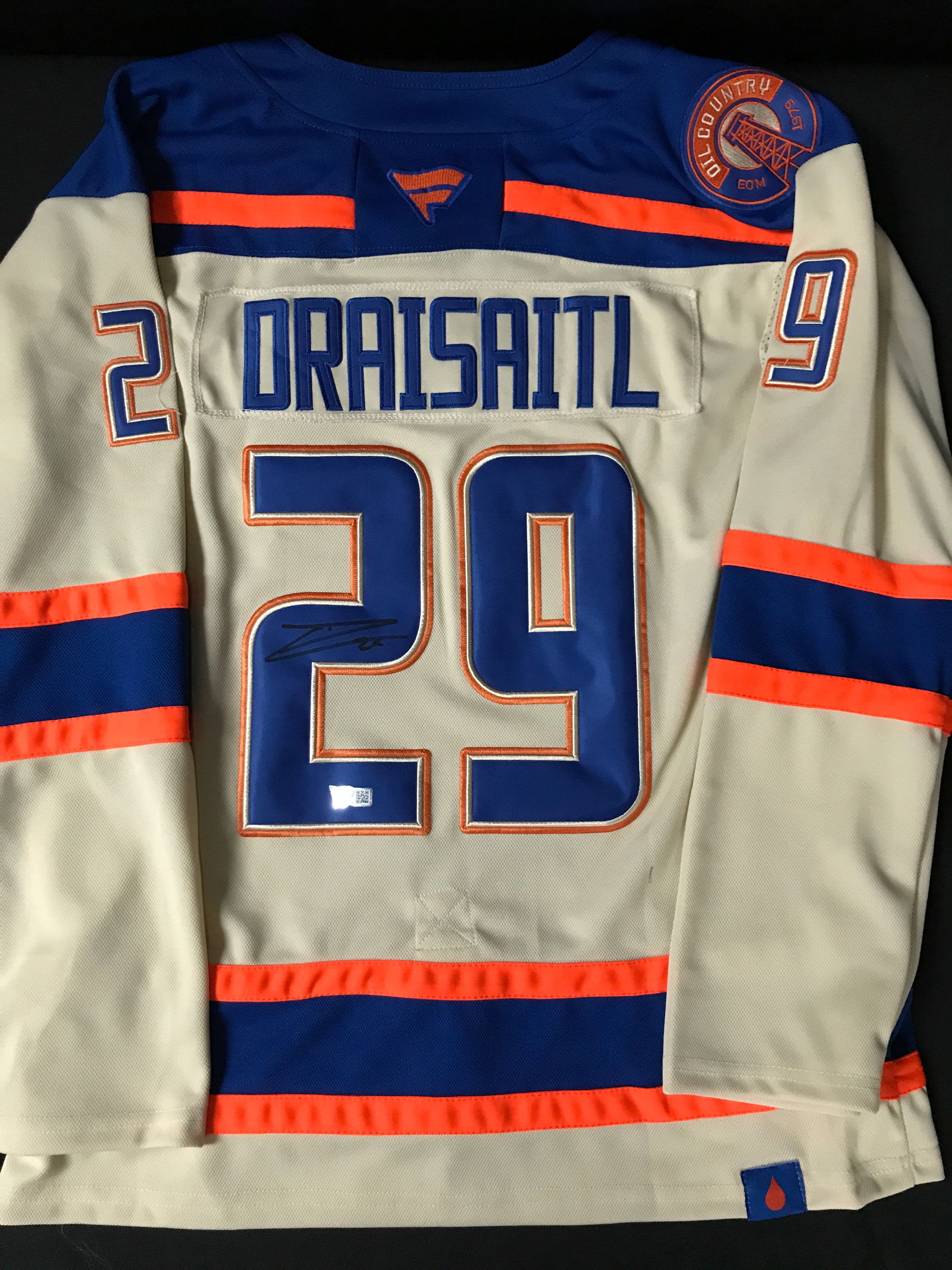 LEON DRAISAITL SIGNED EDMONTON OILERS HOCKEY JERSEY (ACE COA) (1 of 3)