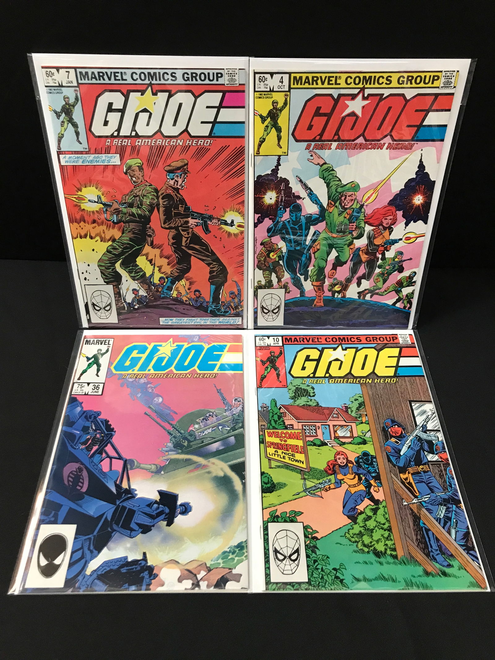 LOT OF 4 G.I JOE COMICS - MARVEL COMICS (1 of 1)