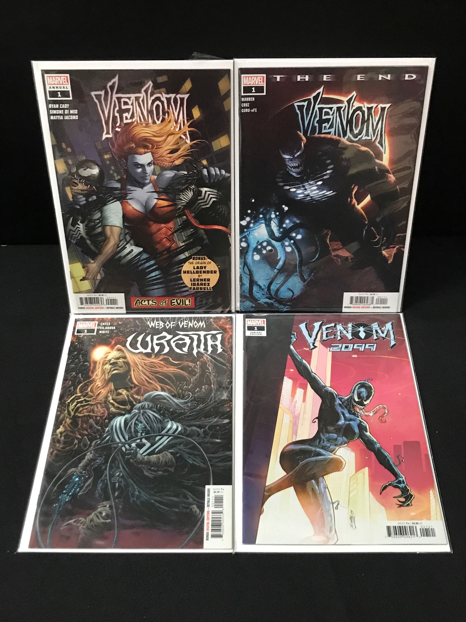 LOT OF 4 VENOM #1 COMICS - MARVEL COMICS (1 of 1)