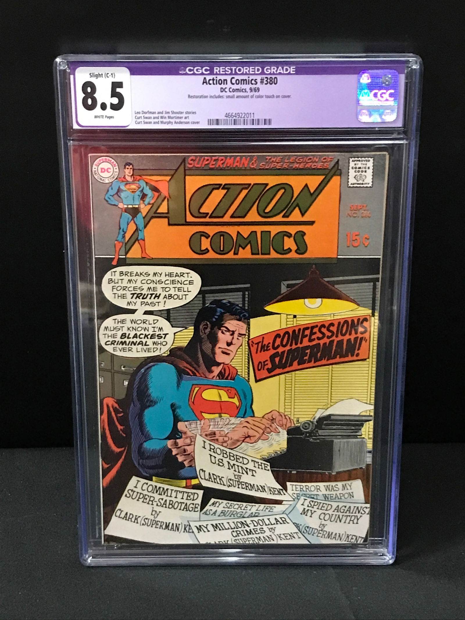 DC COMICS ACTION NO.380 (CGC 8.5) (1 of 1)