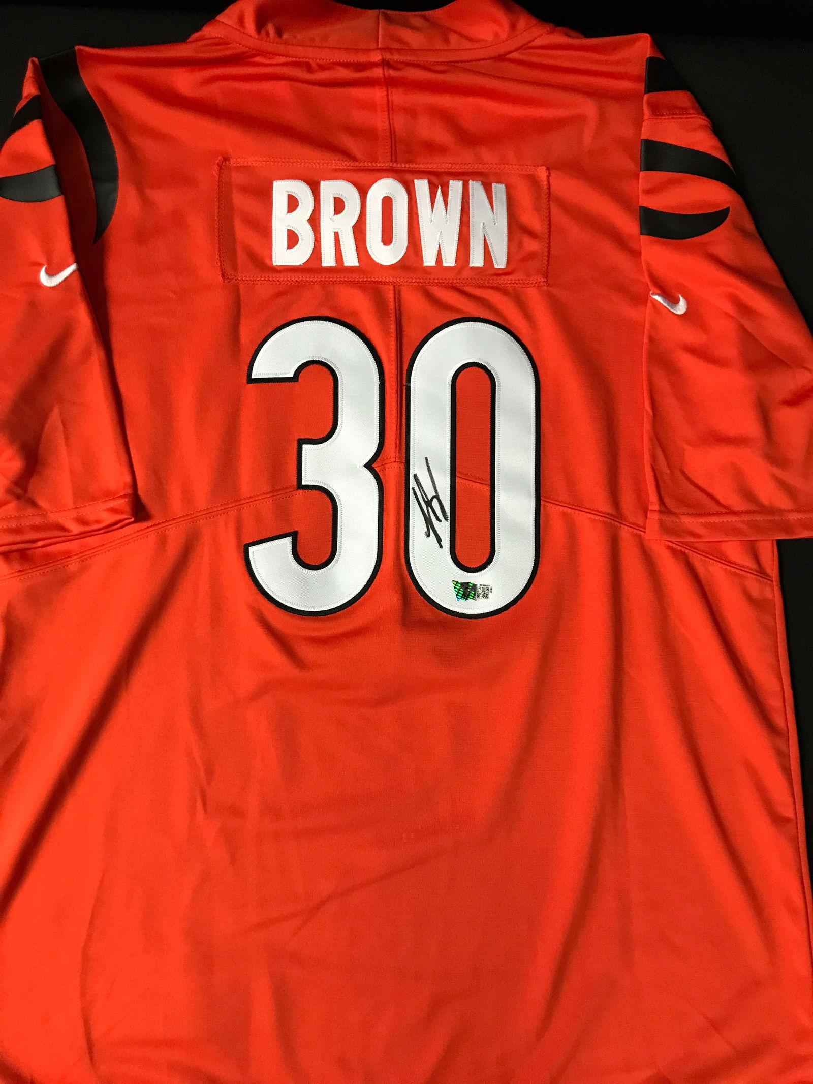 CHASE BROWN SIGNED CINCINATTI BENGALS FOOTBALL JERSEY (ACE COA) (1 of 3)