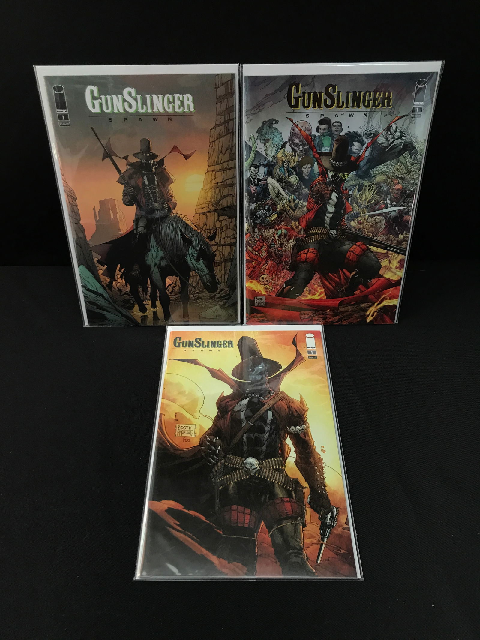 LOT OF 3 SPAWN GUNSLINGER #1 COMICS - IMAGE COMICS: Prices are in Canadian dollars