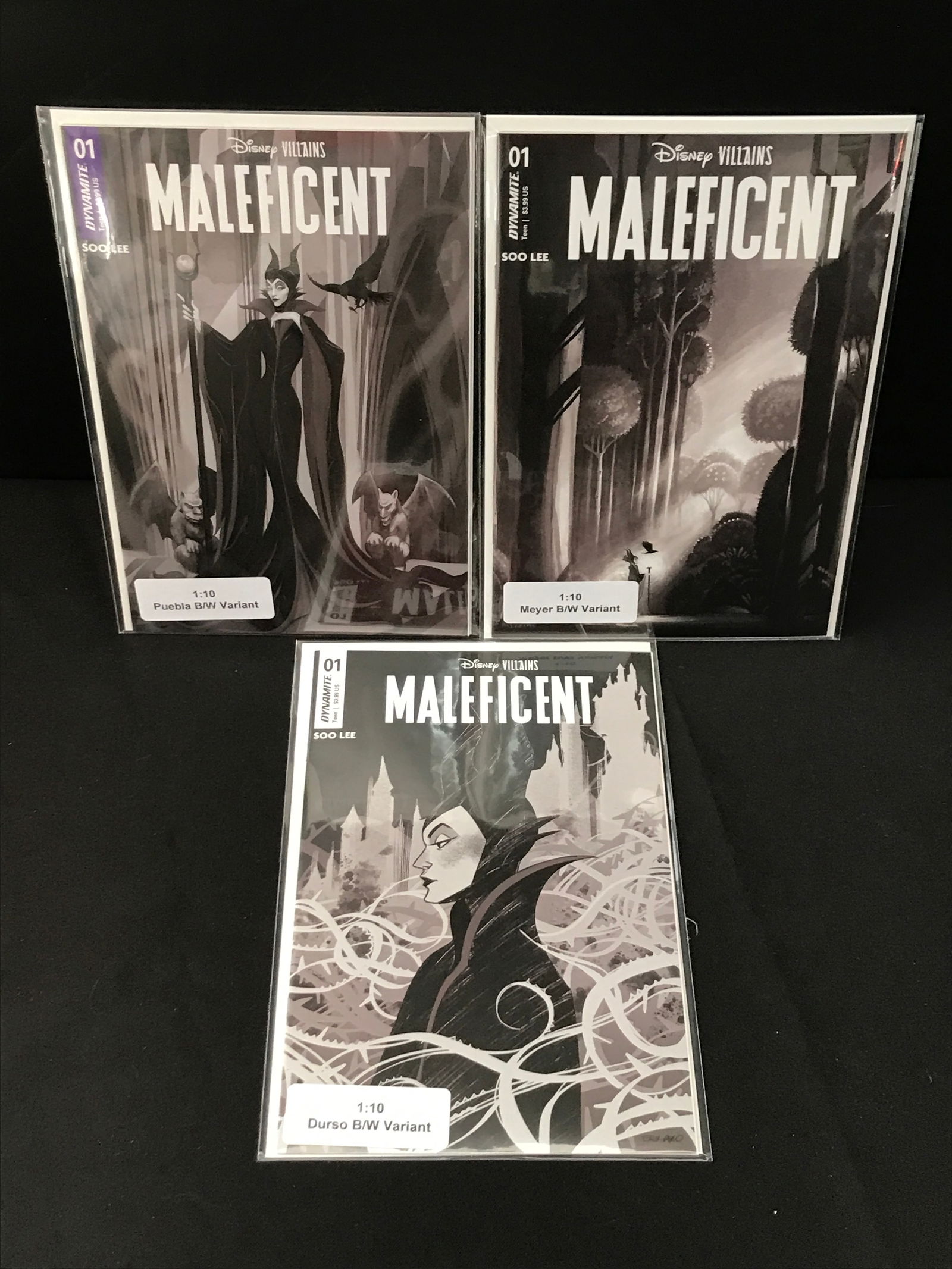 LOT OF 3 DISNEY VILLAINS MALEFICENT #1 COMICS - MARVEL COMICS: Prices are in Canadian dollars