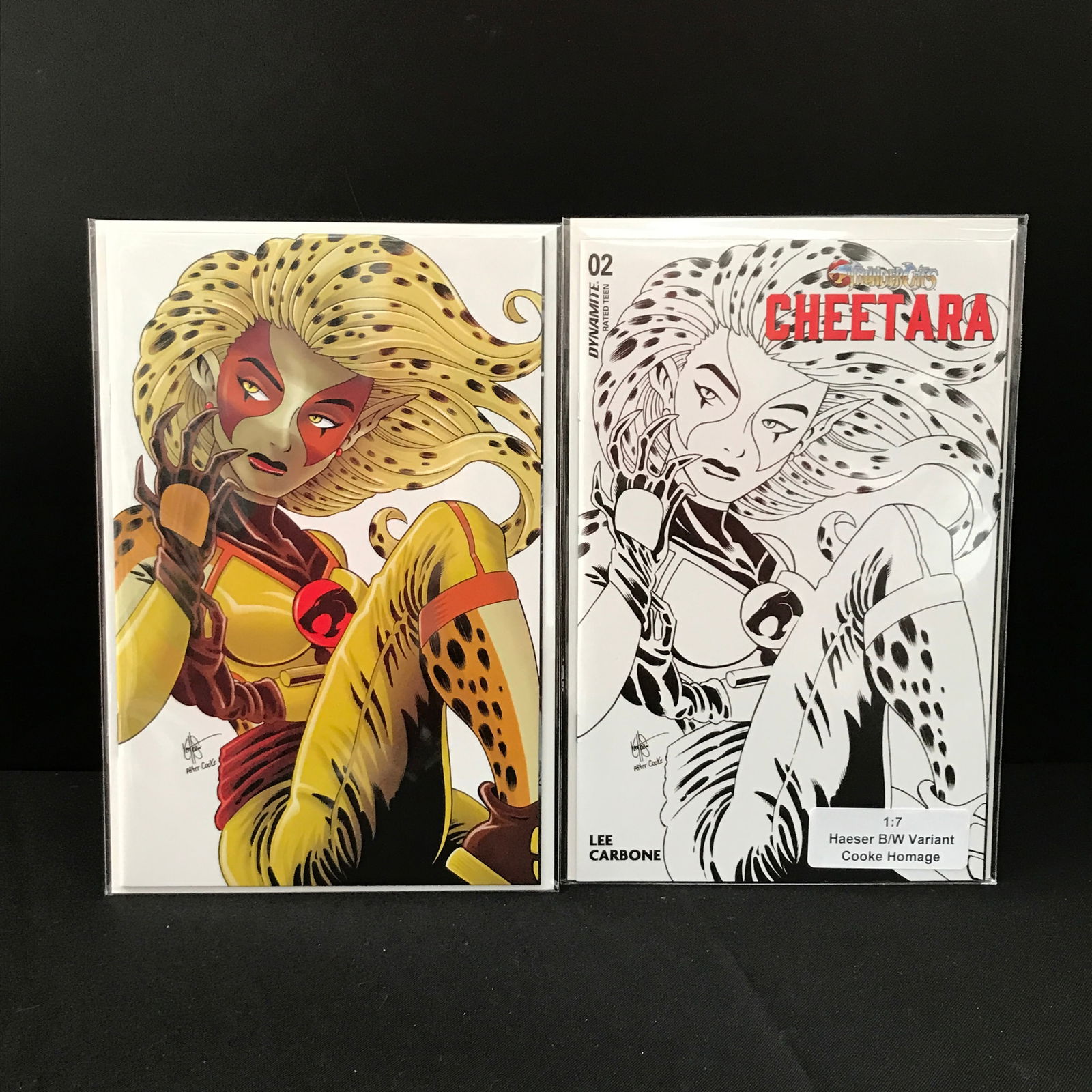 LOT OF 2 CHEETERA #2 COMICS INCLUDNG 1:7 B&W VARIANT - DYNAMITE COMICS: Prices are in Canadian dollars