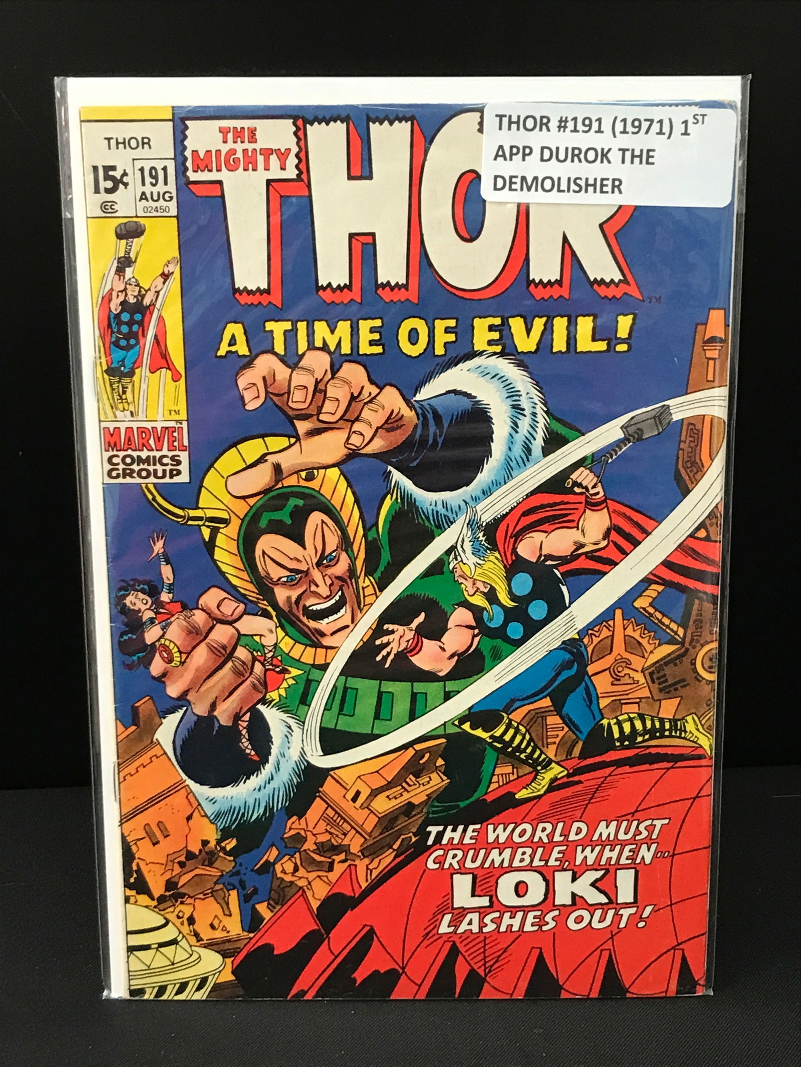 THE MIGHTY THOR #191 (1971) 1ST DUROK THE DEMOILISHER - MARVEL COMICS (1 of 1)