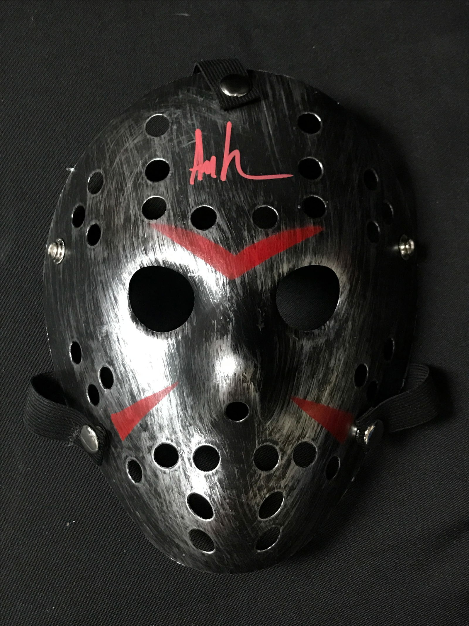 ARI LEHMAN SIGNED JASON MASK - KB COA: Prices are in Canadian dollars