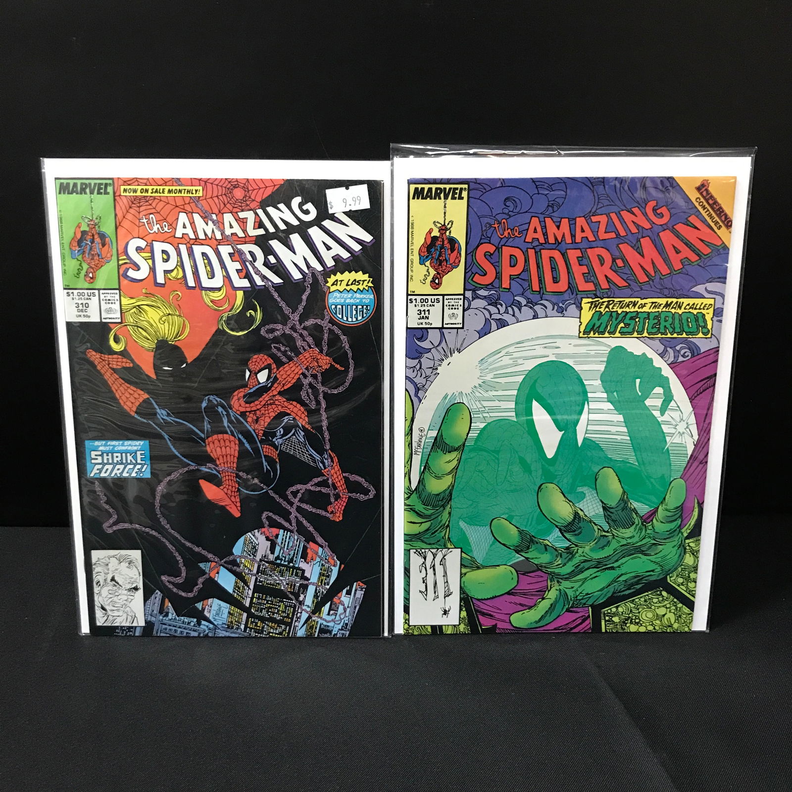 LOT OF 2 AMAZING SPIDERMAN COMICS #310-311 - MARVEL COMICS (1 of 1)