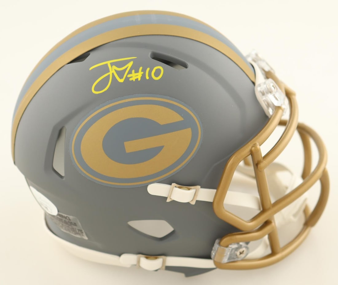 JORDAN LOVE SIGNED Green Bay FULL SIZED HELMET - JSA COA: Prices are in Canadian dollars