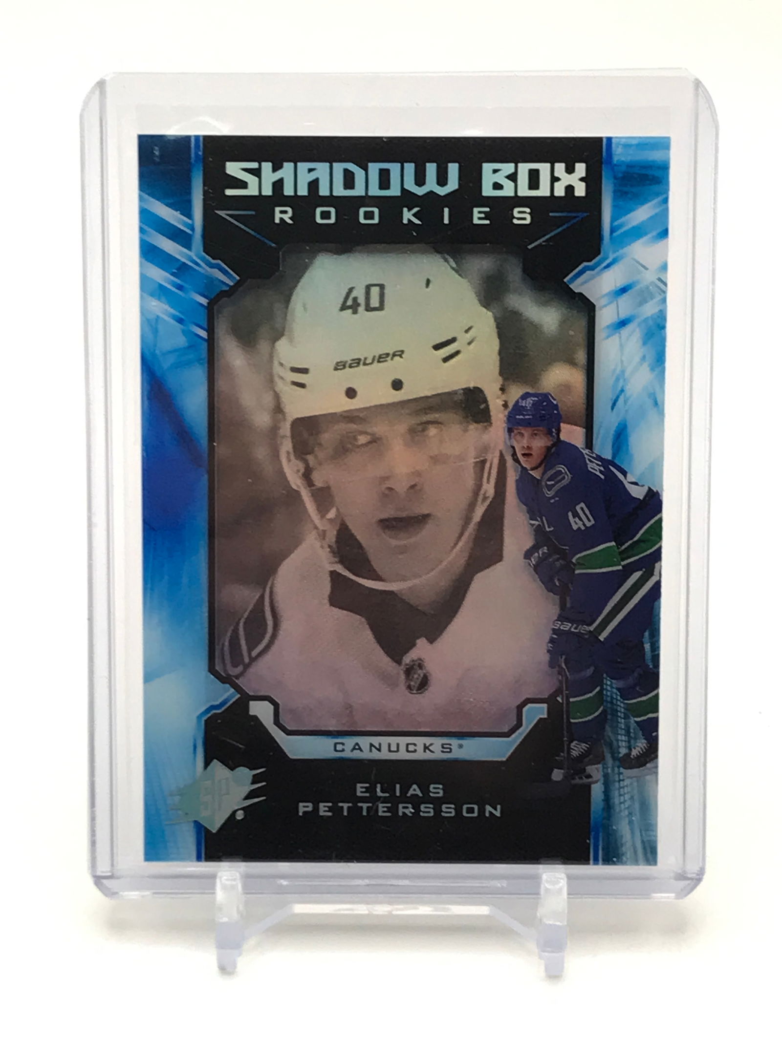 2018-19 UPPER DECK SPX ELIAS PETTERSSON SHADOW BOX ROOKIE CARD: Prices are in Canadian dollars