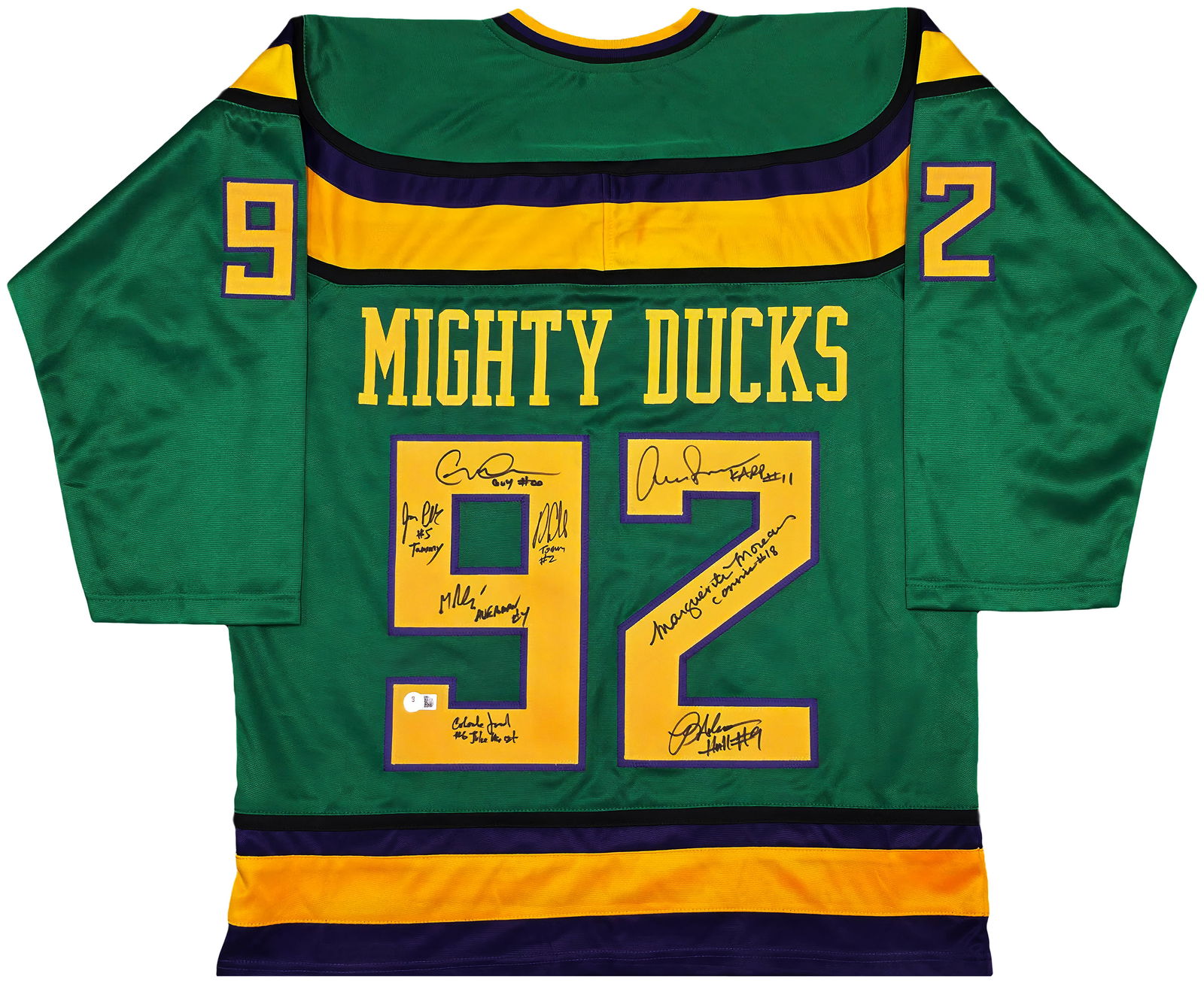 CAST SIGNED MIGHTY DUCKS HOCKEY JERSEY - BECKETT COA: Prices are in Canadian dollars