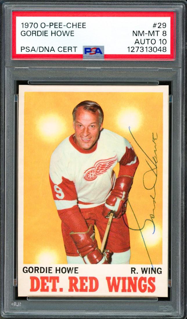 1970 OPC Gordie Howe SIGNED TRADING CARD - PSA GRADE 10 (1 of 1)