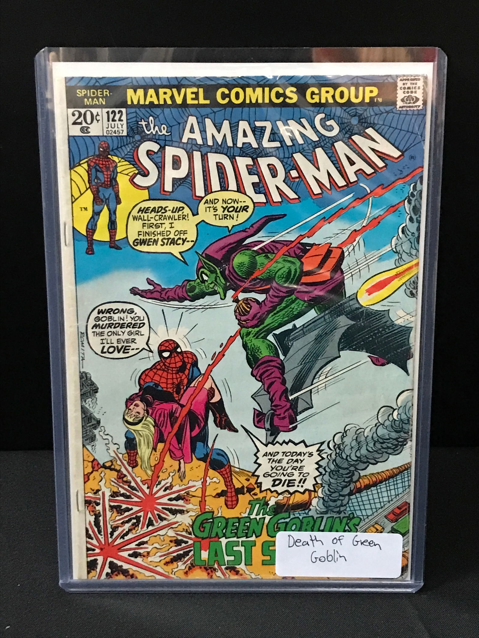 THE AMAZING SPIDERMAN #122 DEATH OF GREEN GOBLIN - MARVEL COMICS: Prices are in Canadian dollars