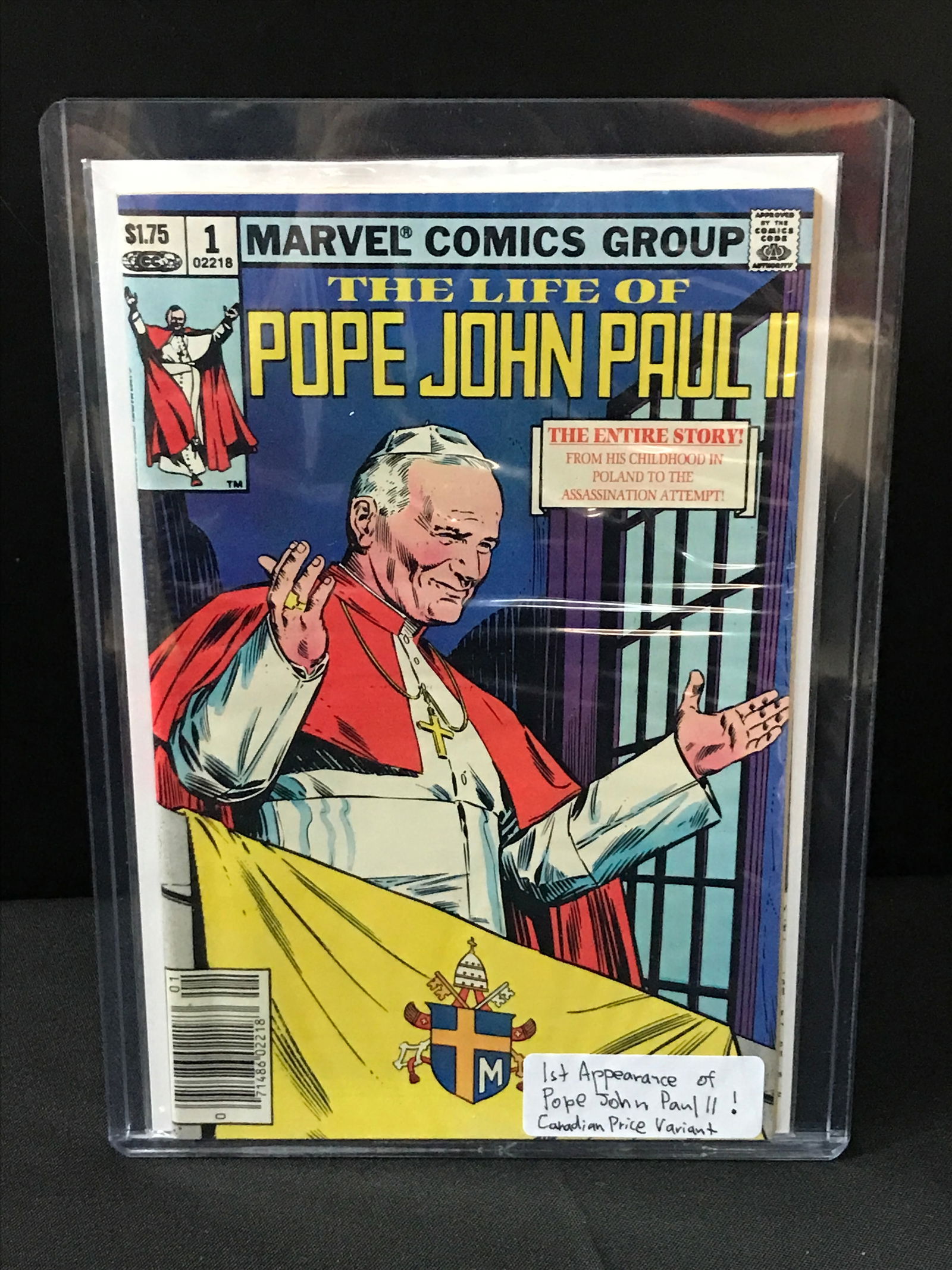 THE LIFE OF POPE JOHN PAUL II #1 - MARVEL COMICS: Prices are in Canadian dollars