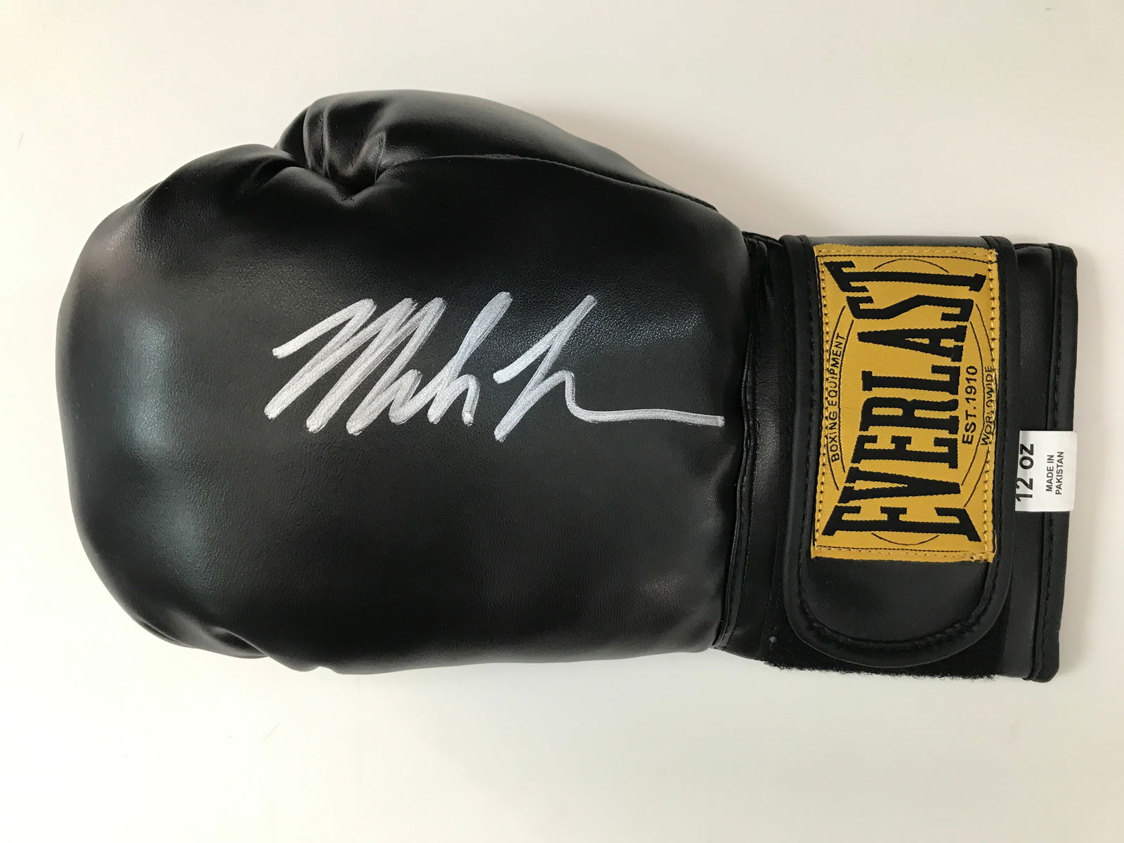 MIKE TYSON SIGNED BLACK BOXING GLOVE - WWOC COA (1 of 1)