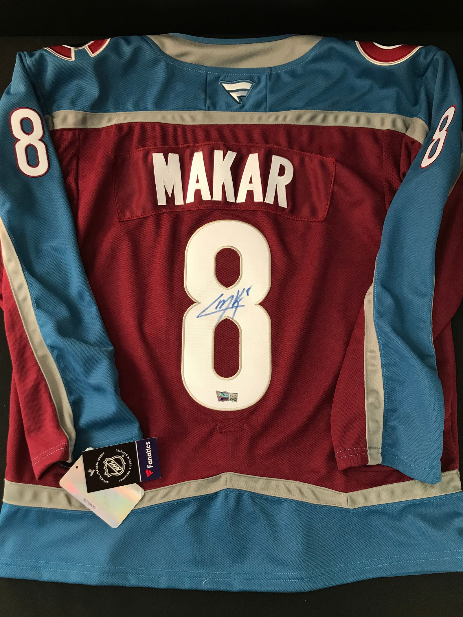 CALE MAKAR SIGNED COLORADO AVALANCHE CUSTOM JERSEY - ACE COA (1 of 3)