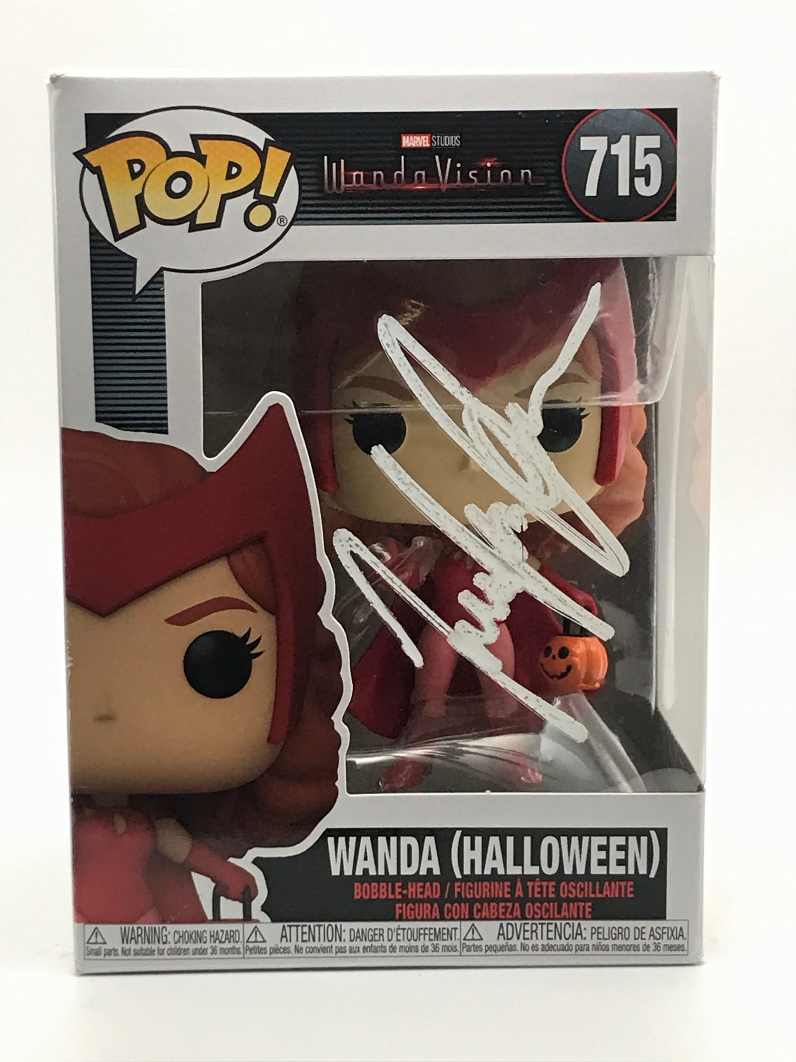 ELIZABETH OLSEN SIGNED SCARLET WITCH FUNKO POP - KB COA (1 of 2)