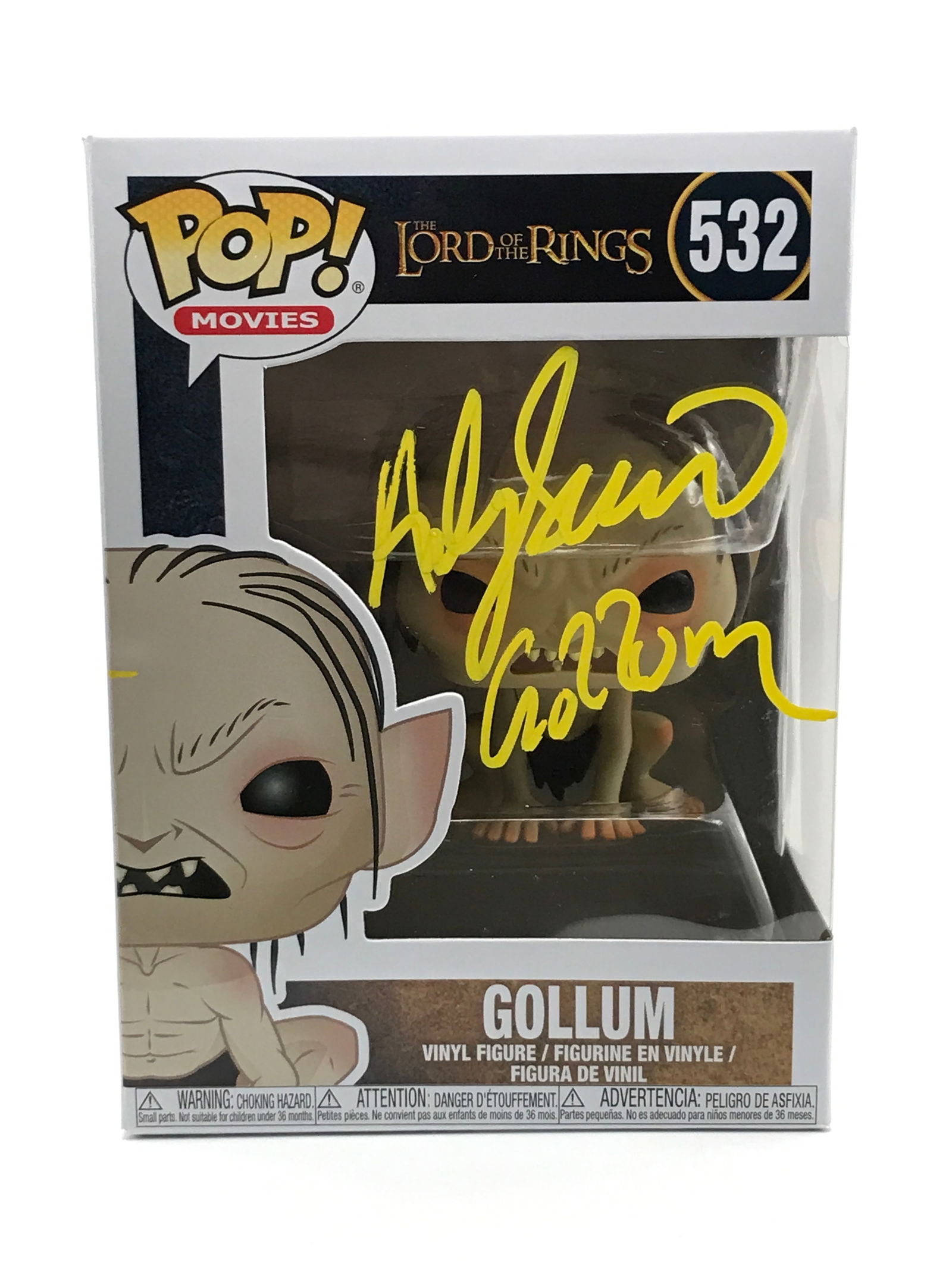 ANDY SERKIS SIGNED GOLLUM FUNKO POP - WWOC COA: Prices are in Canadian dollars