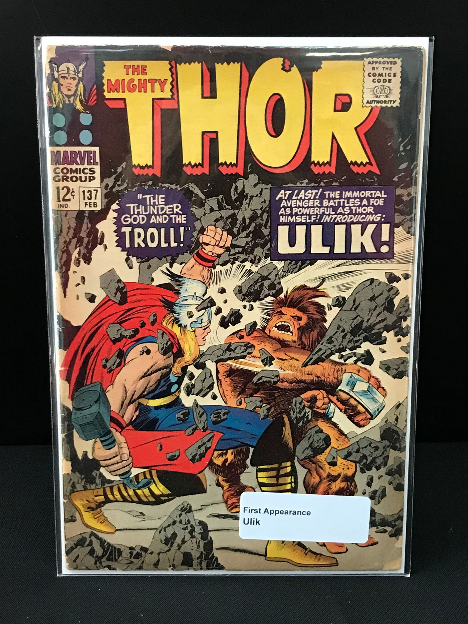 THE MIGHTY THOR #137 1ST ULIK - MARVEL COMICS (1 of 1)