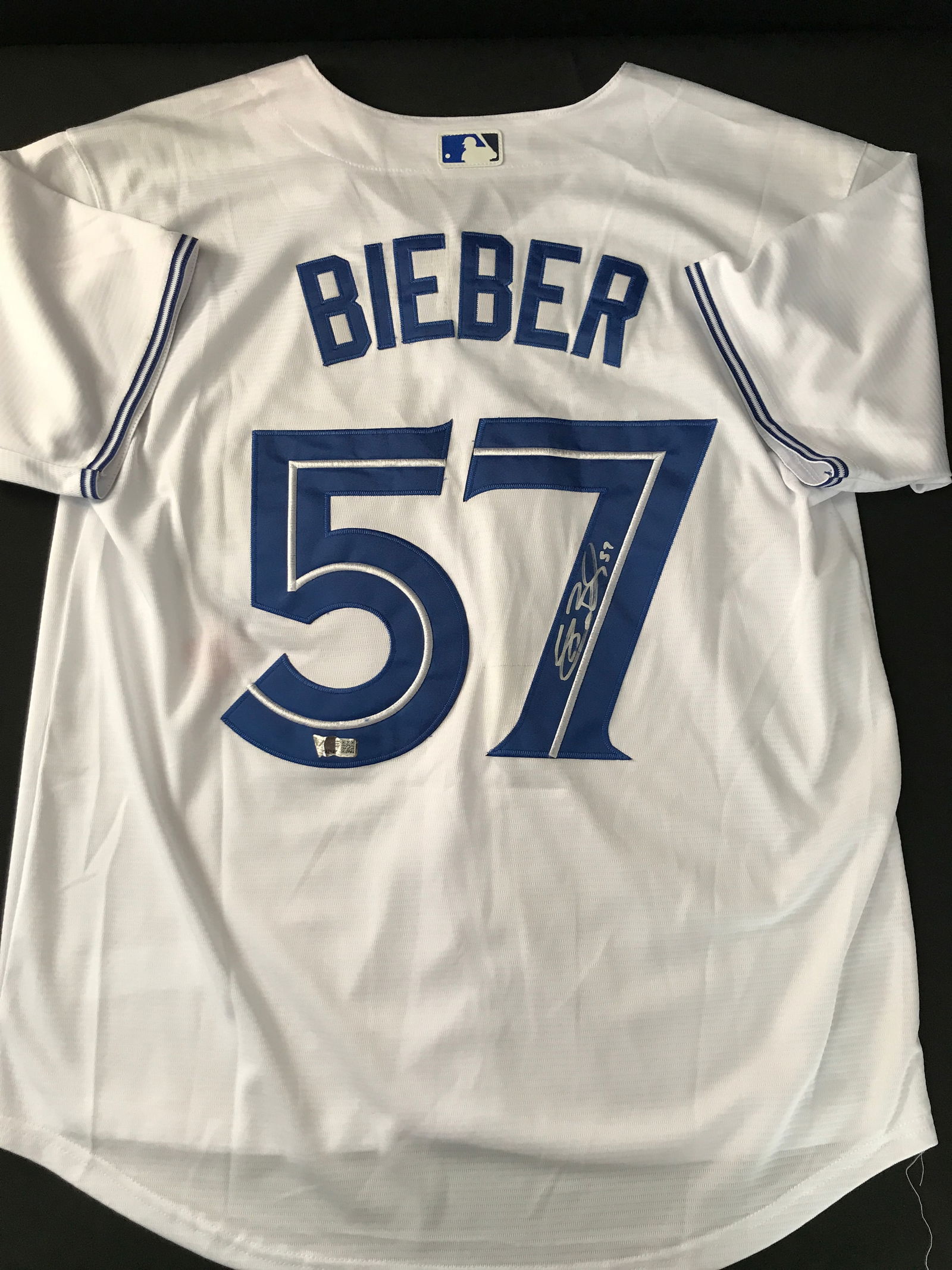 SHANE BIEBER SIGNED TORONTO BLUE JAYS CUSTOM BASEBALL JERSEY - ACE COA (1 of 3)