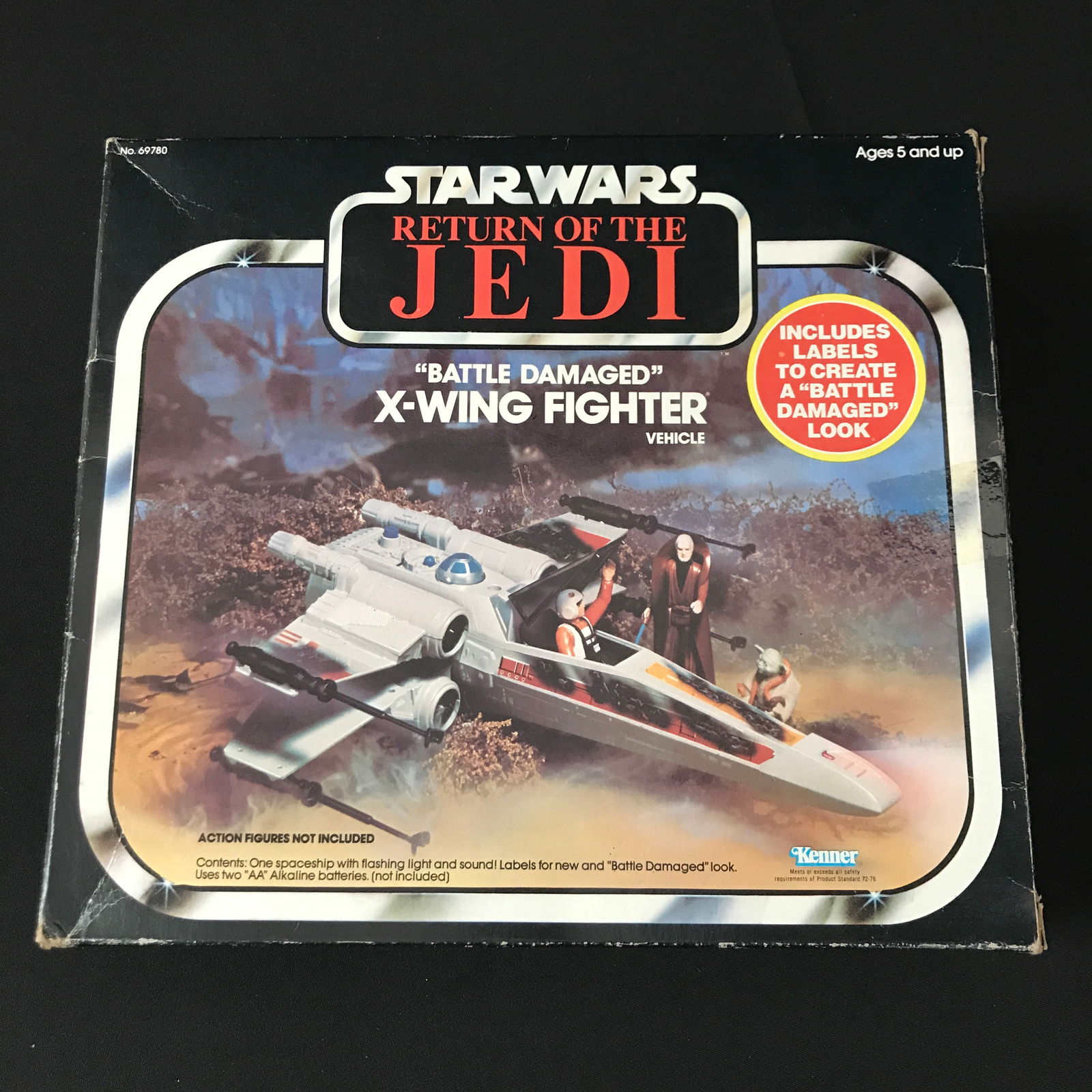 Star Wars RETURN OF THE JEDI BATTLE DAMAGED X-WING FIGHTER IN ORIGINAL PACKAGING (1 of 2)