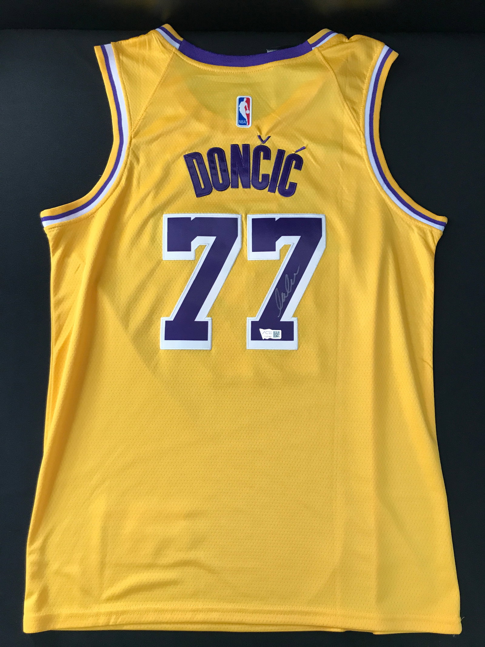 LUKA DONCIC SIGNED Los Angeles LAKERS CUSTOM BASKETBALL JERSEY - ACE COA: Prices are in Canadian dollars