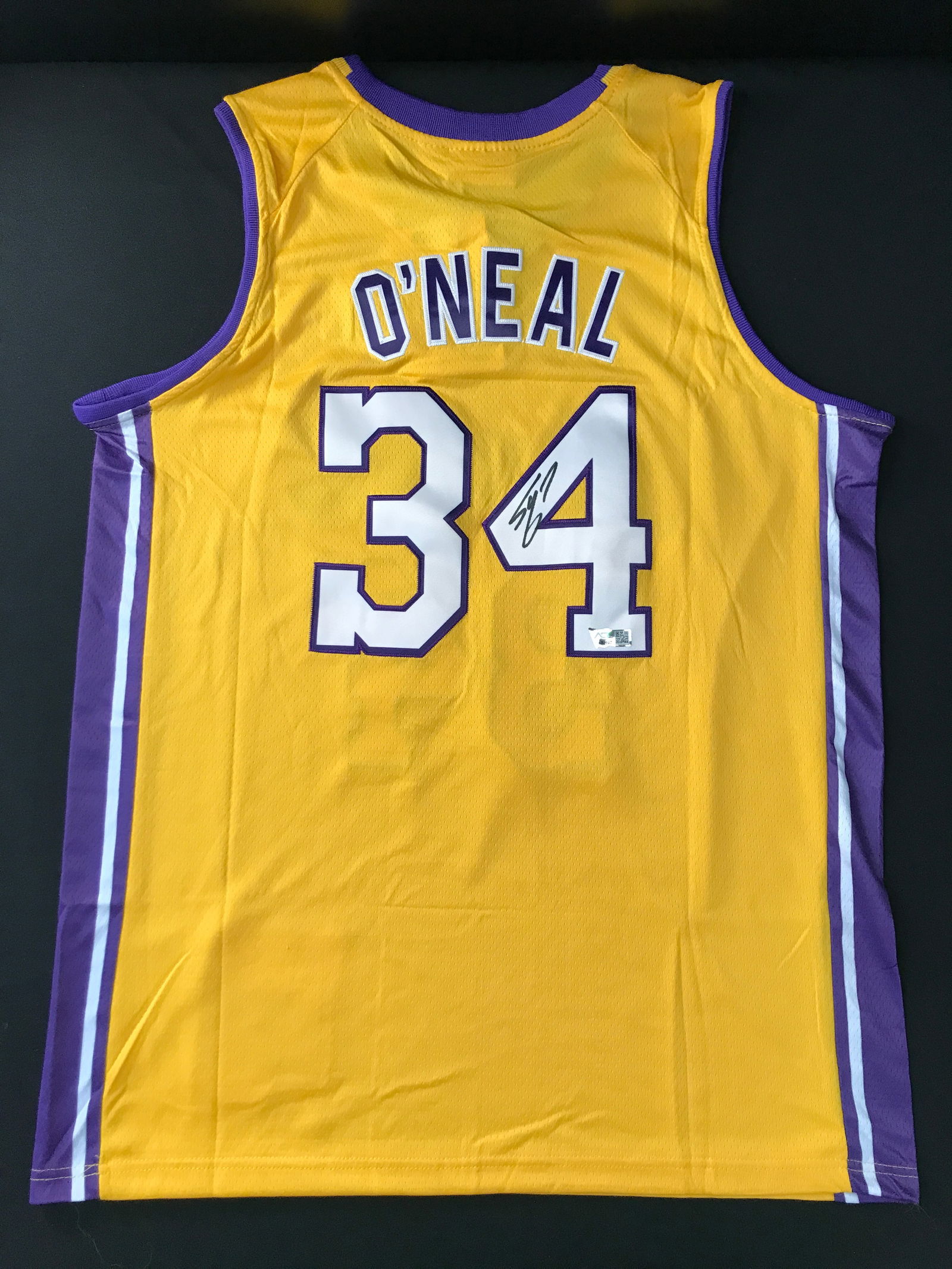 SHAQUILLE O'NEAL SIGNED Los Angeles LAKERS CUSTOM BASKETBALL JERSEY - ACE COA (1 of 3)