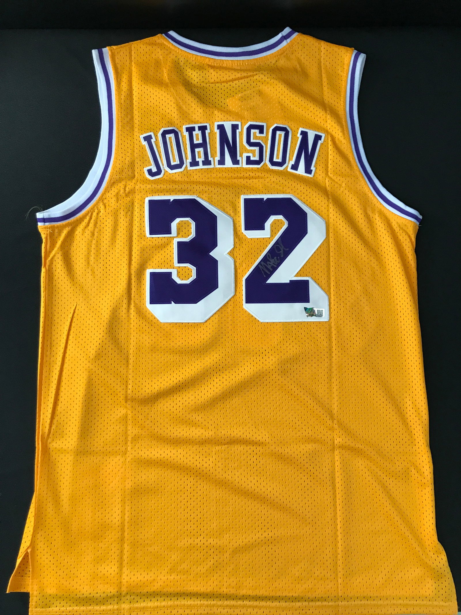 MAGIC JOHNSON SIGNED Los Angeles LAKERS CUSTOM BAKETBALL JERSEY - ACE COA (1 of 3)