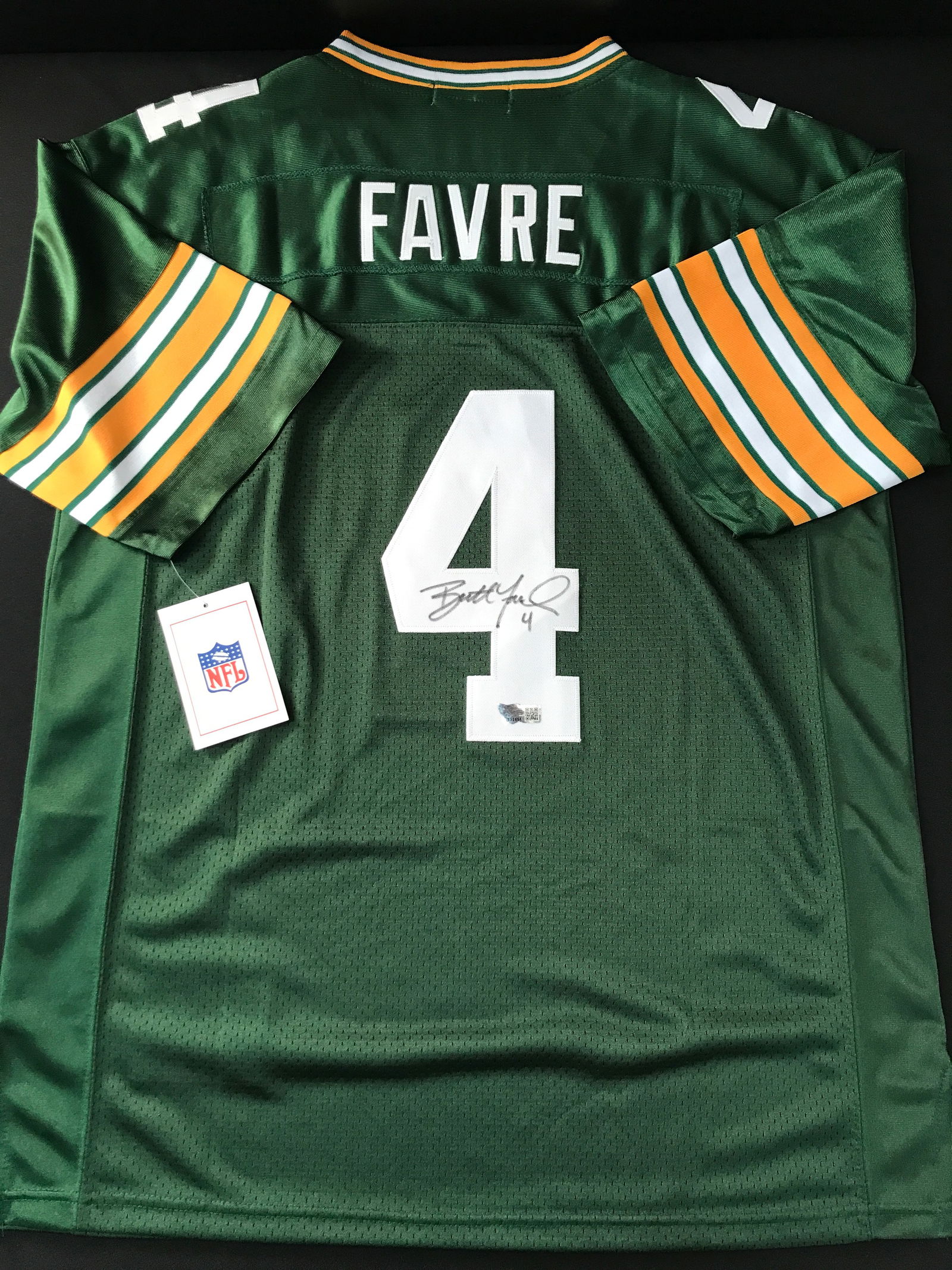 BRETT FAVRE SIGNED Green Bay PACKERS CUSTOM FOOTBALL JERSEY - ACE COA (1 of 3)