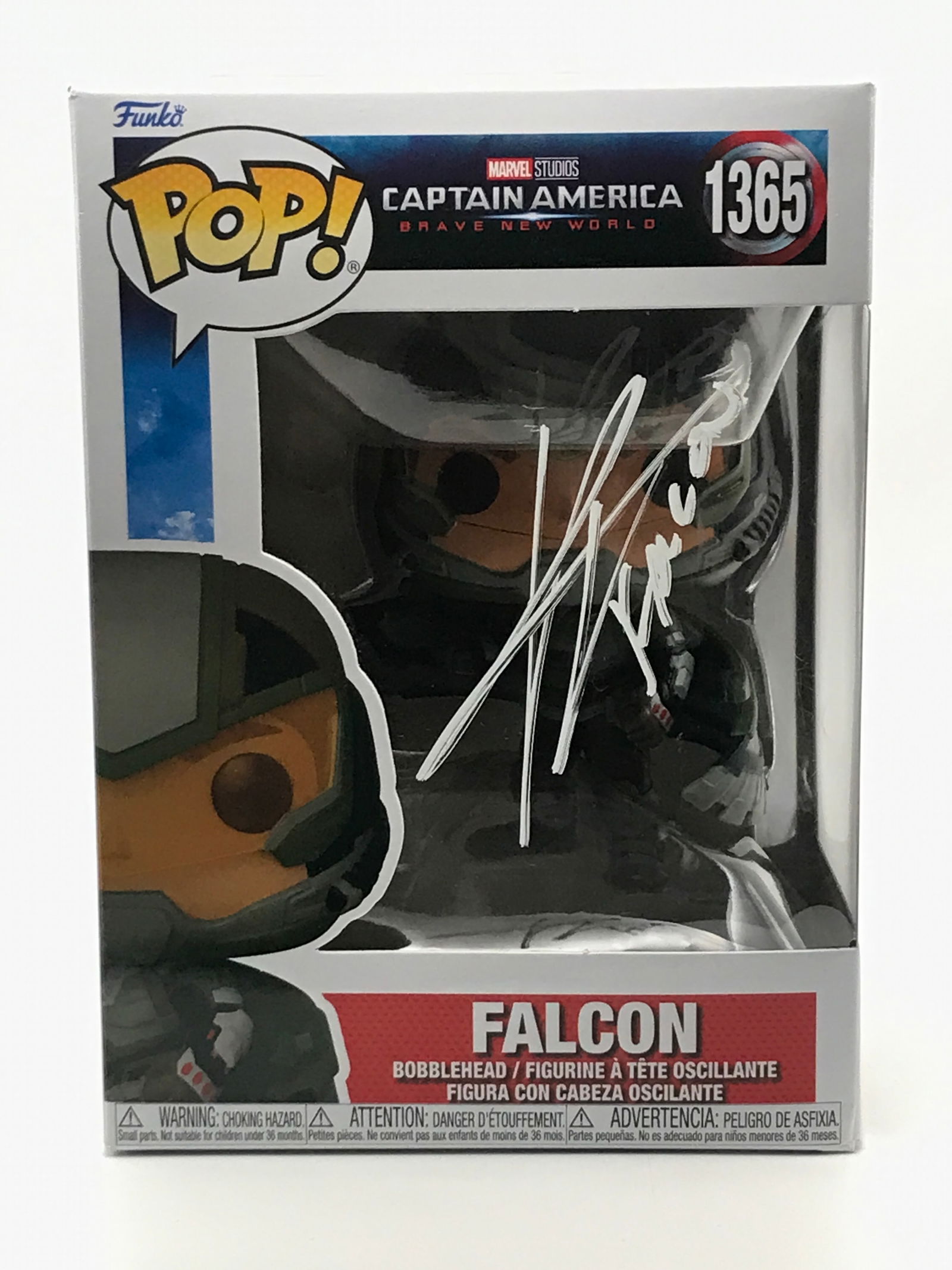 ANTHONY MACKIE SIGNED FALCON FUNKO POP - KB COA: Prices are in Canadian dollars