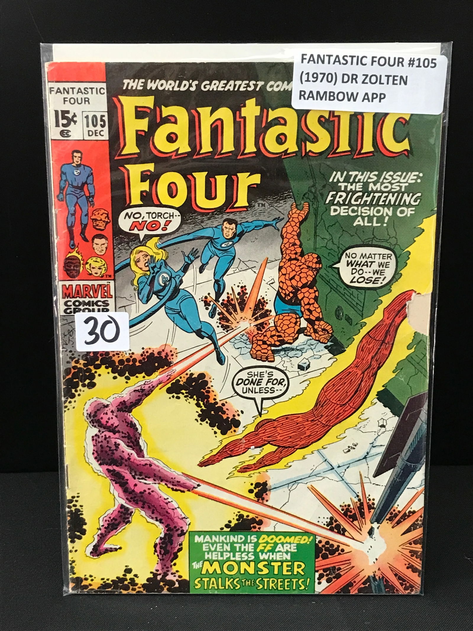 FANTASTIC FOUR #105 (1970) - MARVEL COMICS (1 of 1)