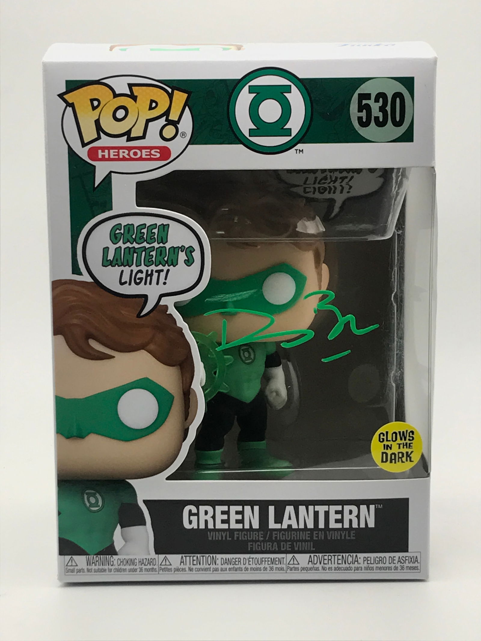 RYAN REYNOLD SIGNED GREEN LANTERN FUNKO POP - KB COA (1 of 2)