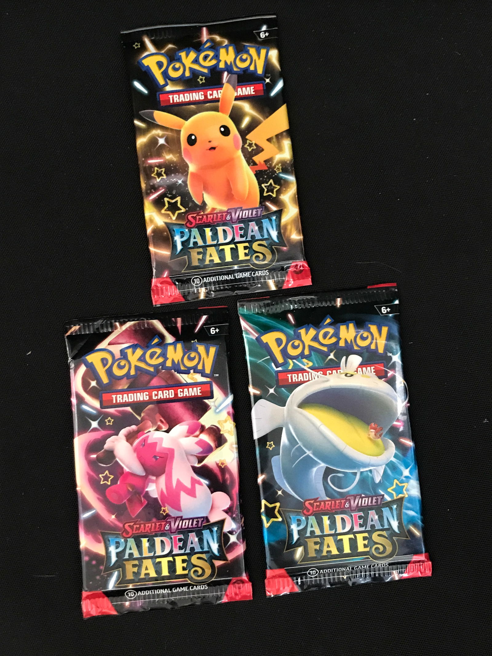 LOT OF 3 POKEMON TCG SCARLET & VIOLET PALDEAN FATES SEALED PACKS (1 of 1)