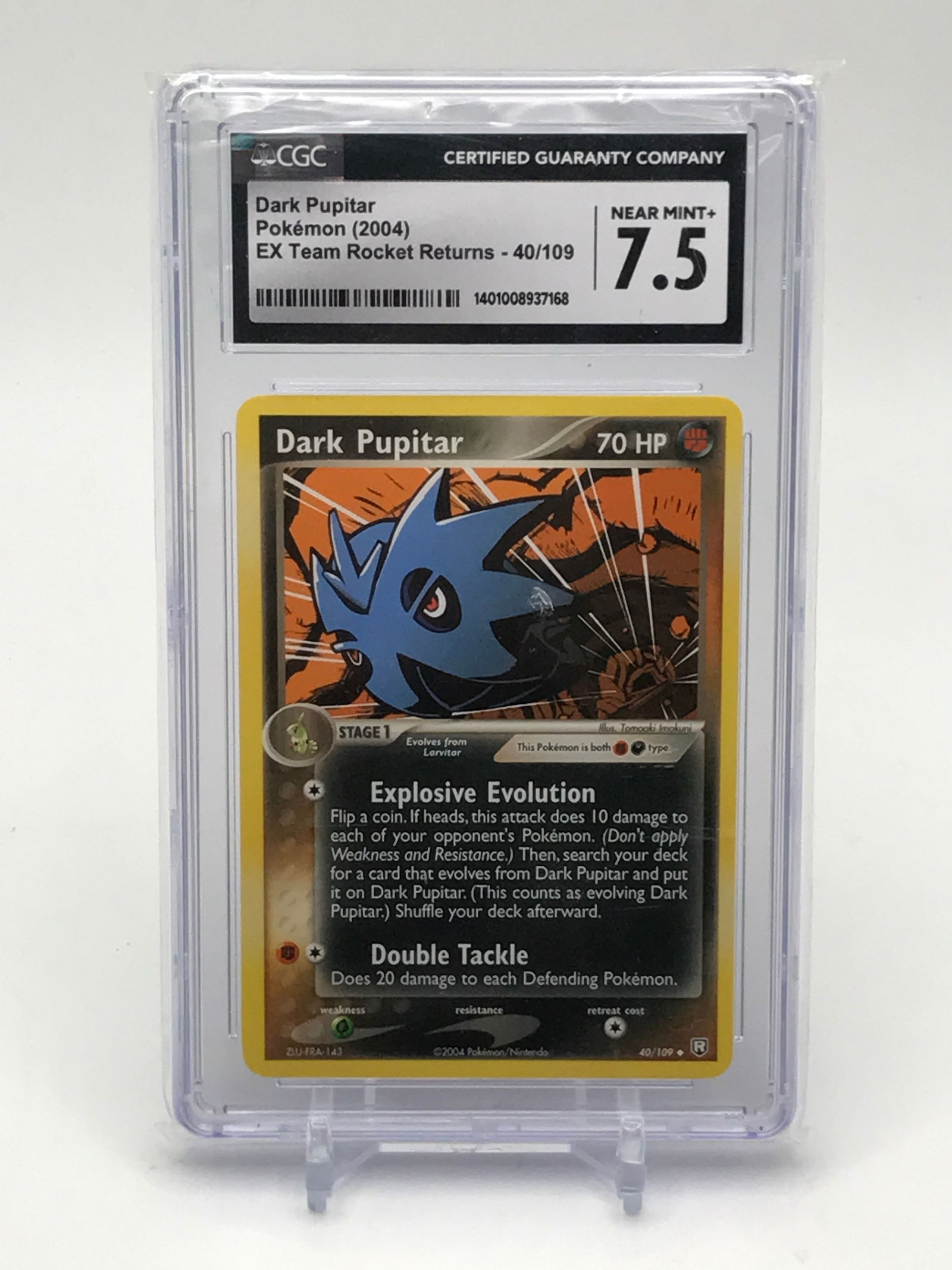POKEMON TCG DARK PUPITAR POKEMON (2004) EX TEAM ROCKET RETURNS 40/109 - CGC GRADE 7.5: Prices are in Canadian dollars